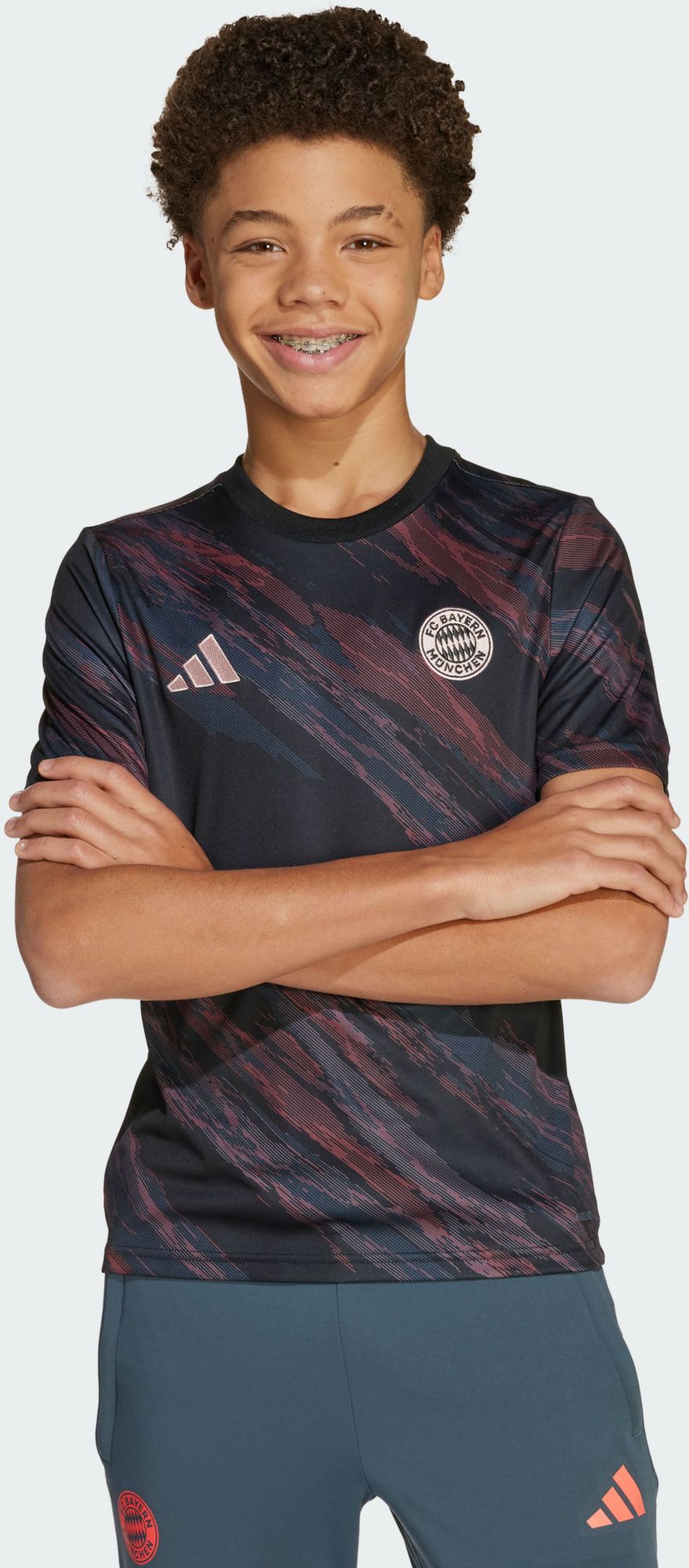 adidas Youth Bayern Munich Black Home Prematch Jersey product image