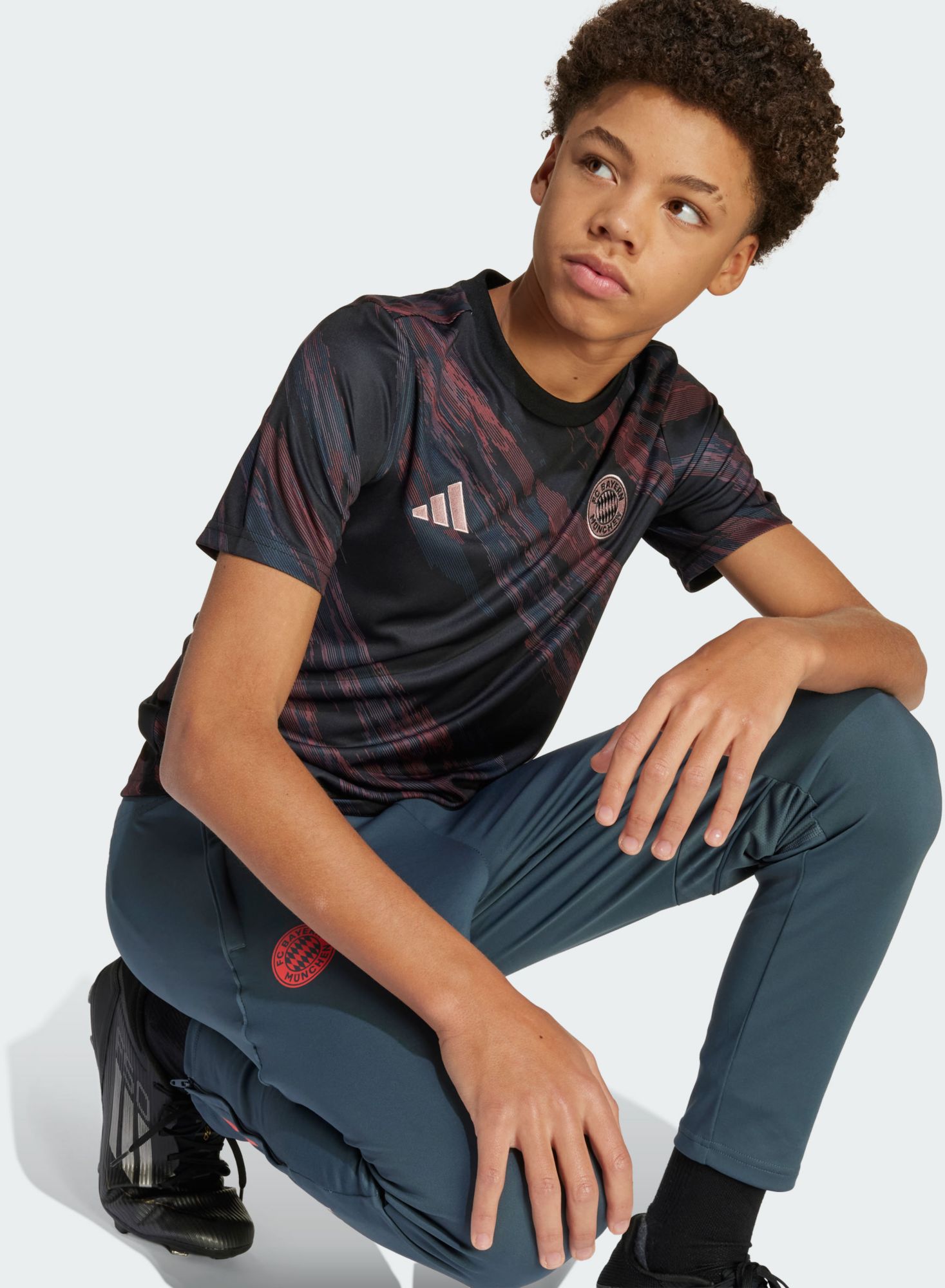 adidas Youth Bayern Munich Black Home Prematch Jersey product image