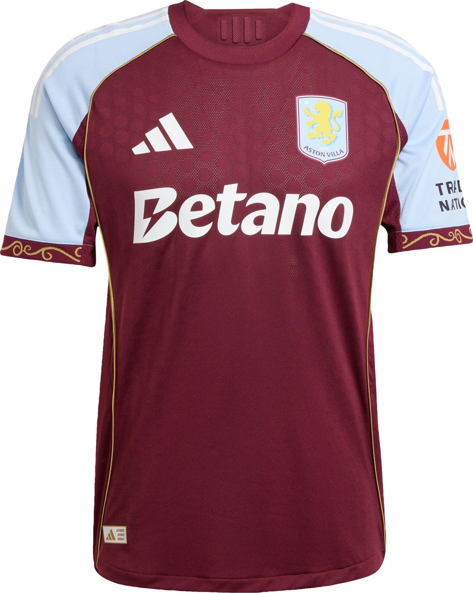 adidas Adult Aston Villa 2025-26 Maroon Authentic Jersey product image