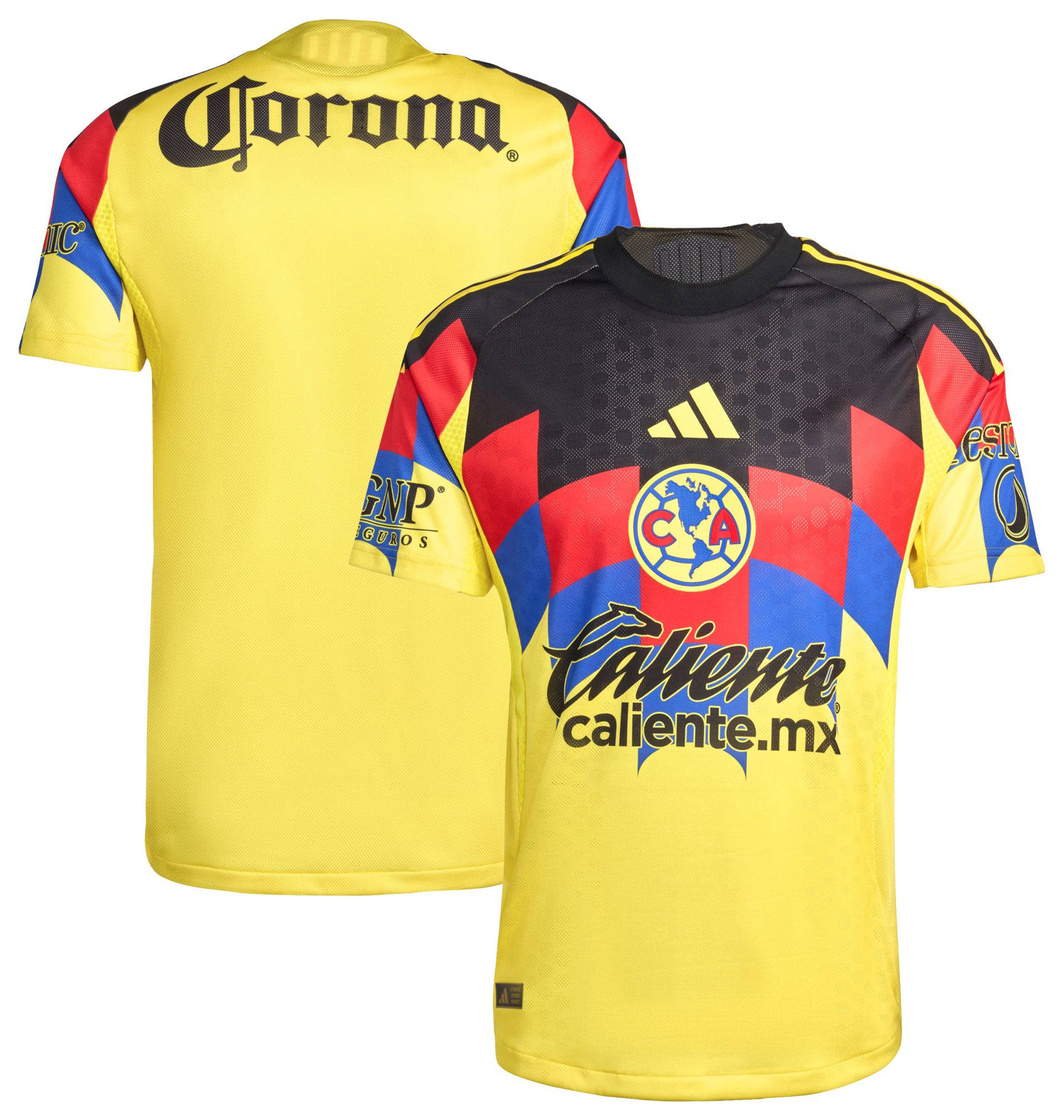 adidas Adult Club America 2025-26 Yellow Home Authentic Jersey product image