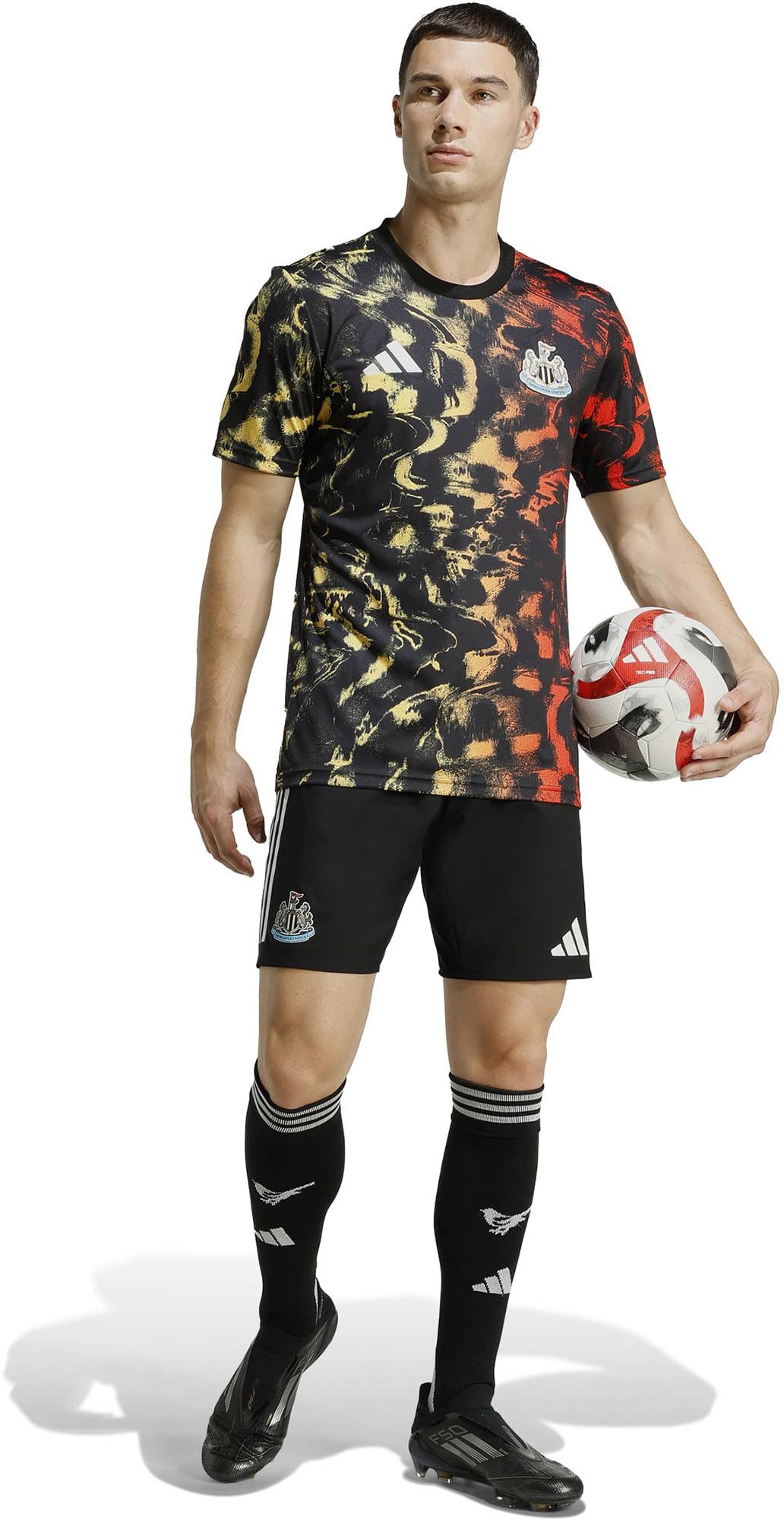 adidas Adult Newcastle United 2025-26 Black Home Prematch Jersey product image