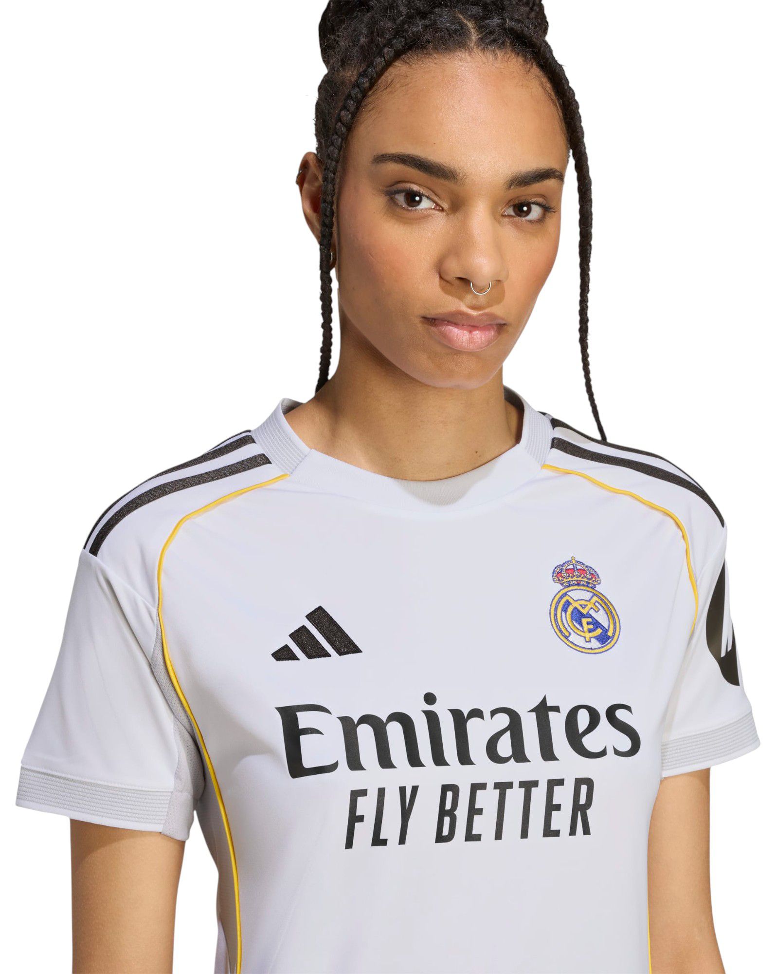 adidas Women's Real Madrid 2025 White Home Replica Jersey product image