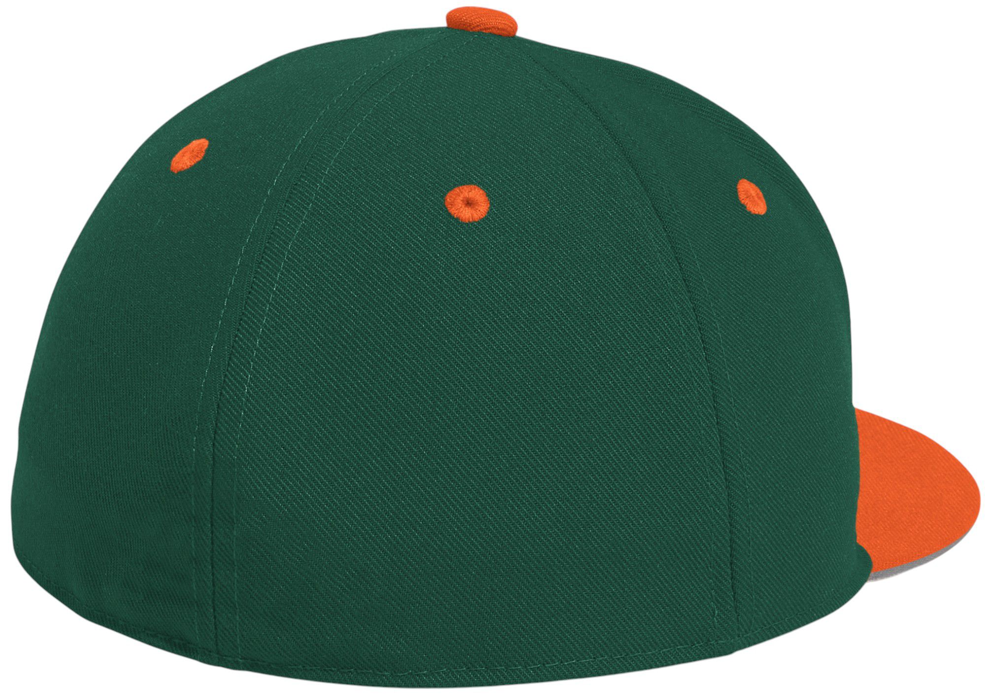 adidas Adult Miami Hurricanes Green/Orange Wool Fitted Hat product image
