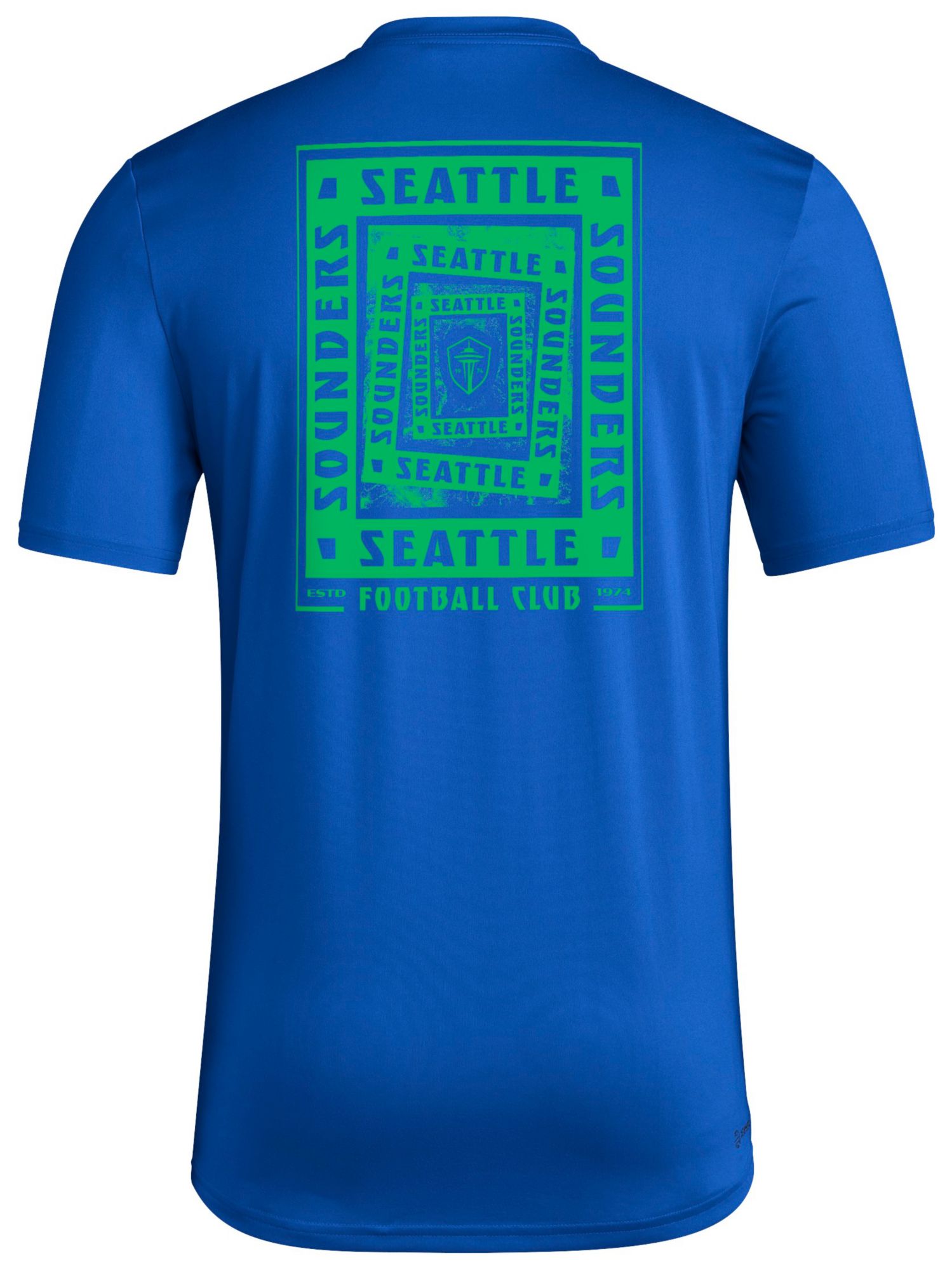 adidas Men's Seattle Sounders 2025 Blue Local Warp T-Shirt product image