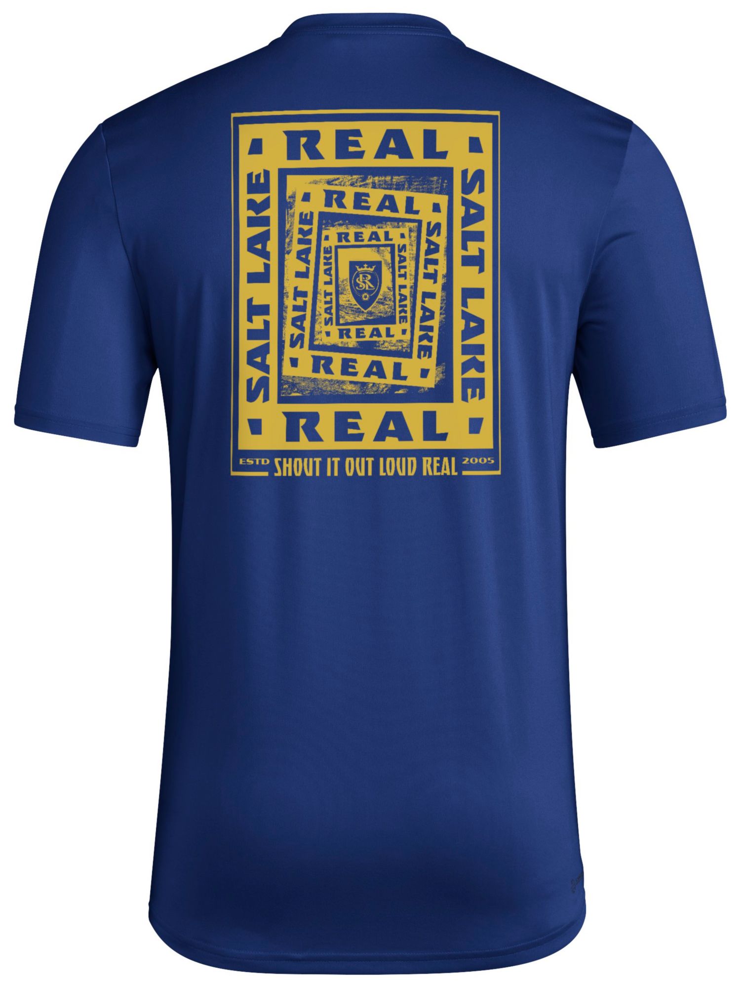 adidas Men's Real Salt Lake 2025 Blue Local Warp T-Shirt product image