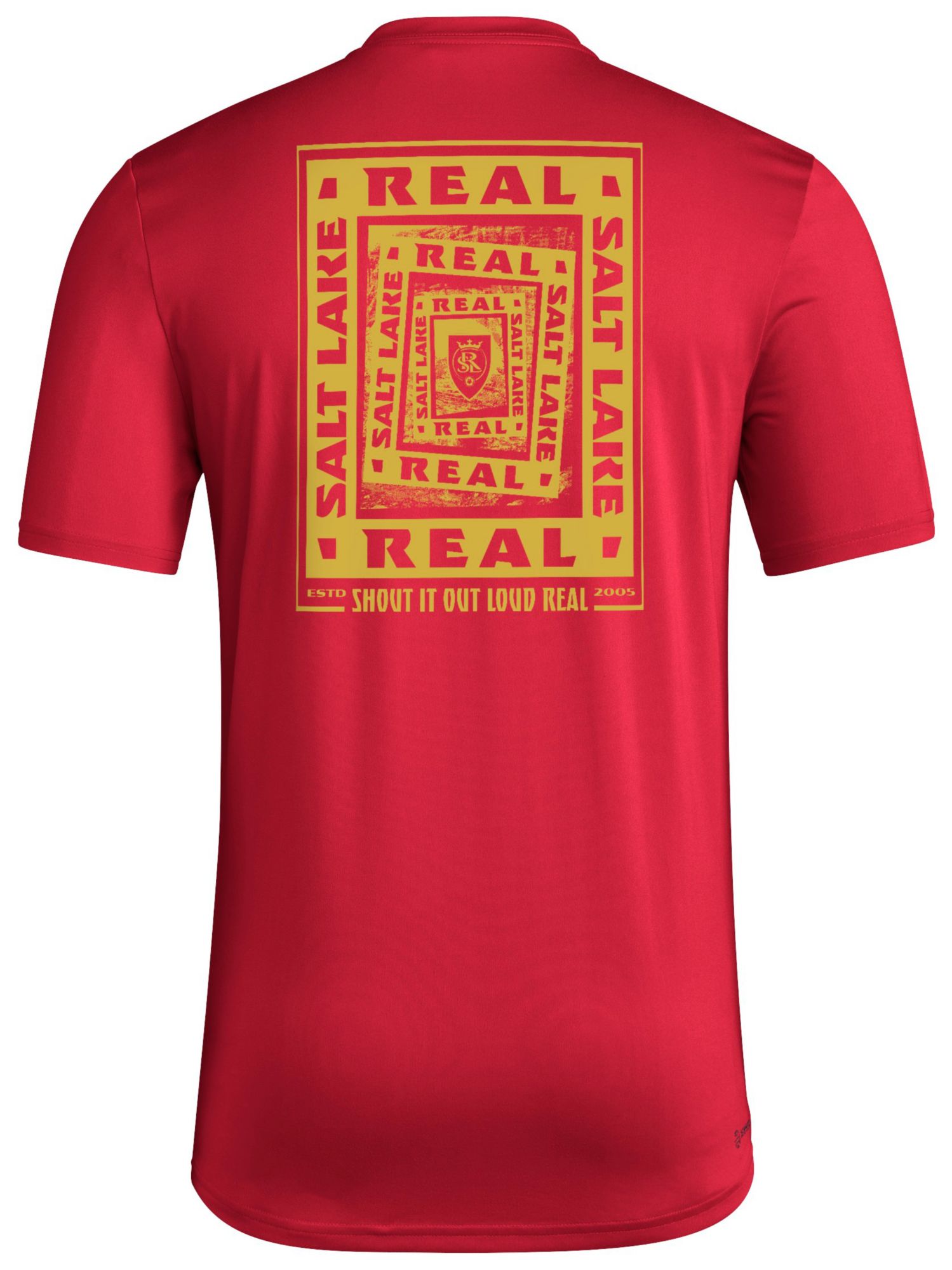 adidas Men's Real Salt Lake 2025 Red Local Warp T-Shirt product image