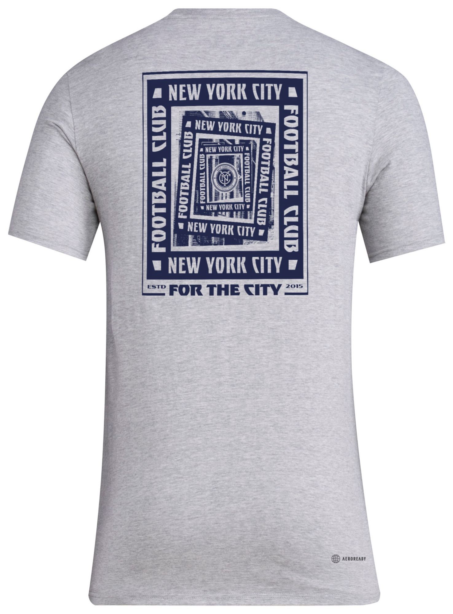 adidas Men's New York City FC 2025 Grey Local Warp T-Shirt product image