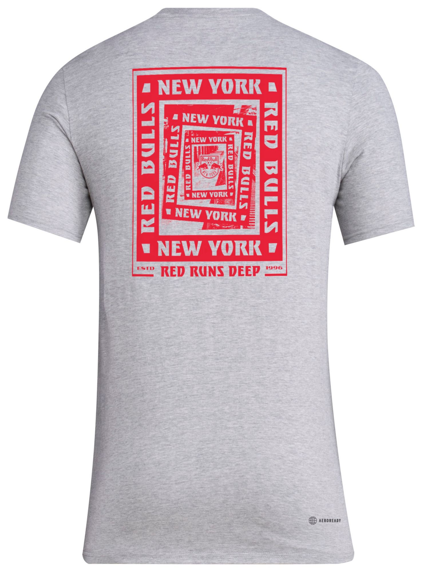 adidas Men's New York Red Bulls 2025 Grey Local Warp T-Shirt product image
