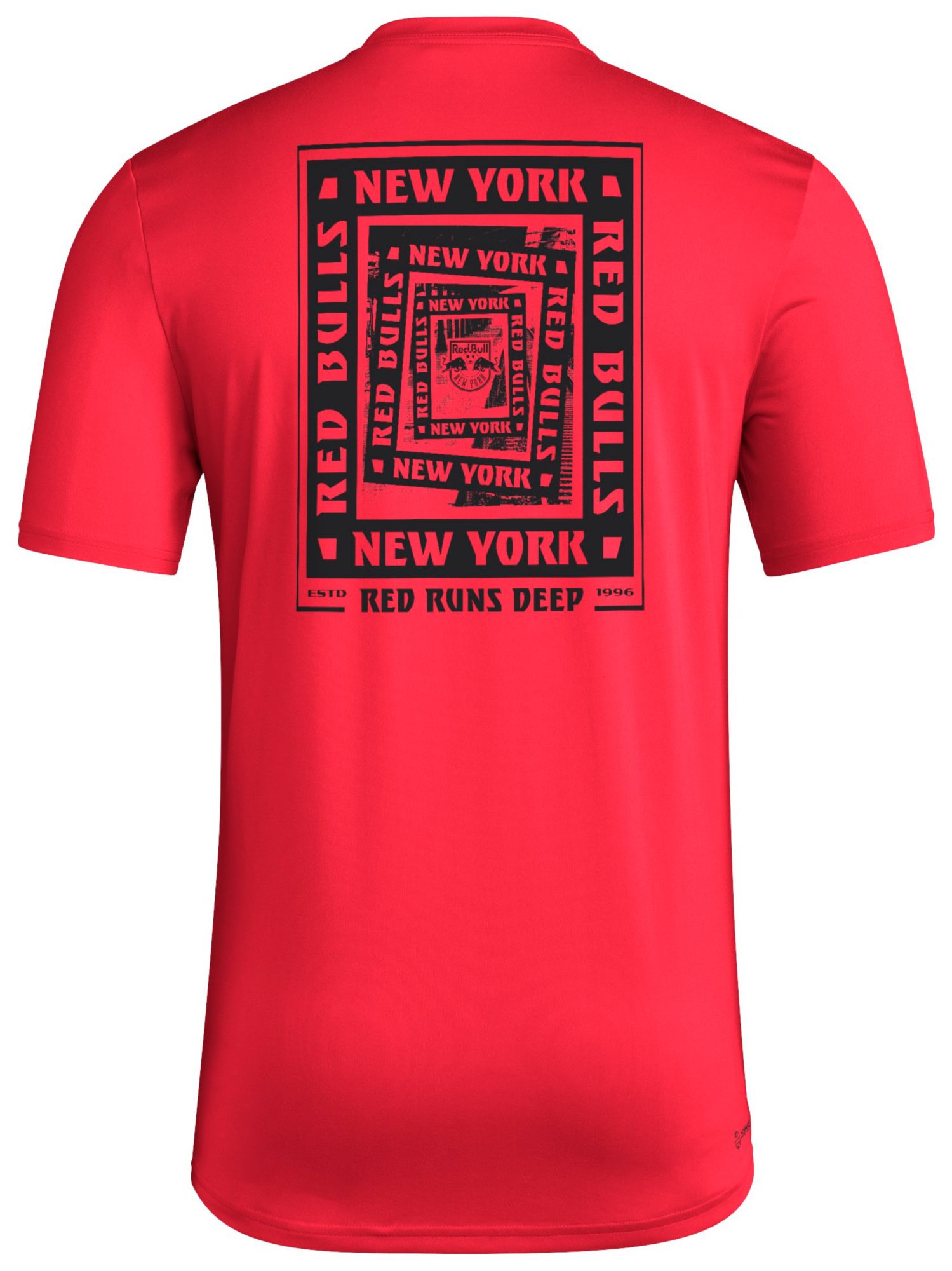 adidas Men's New York Red Bulls 2025 Red Local Warp T-Shirt product image