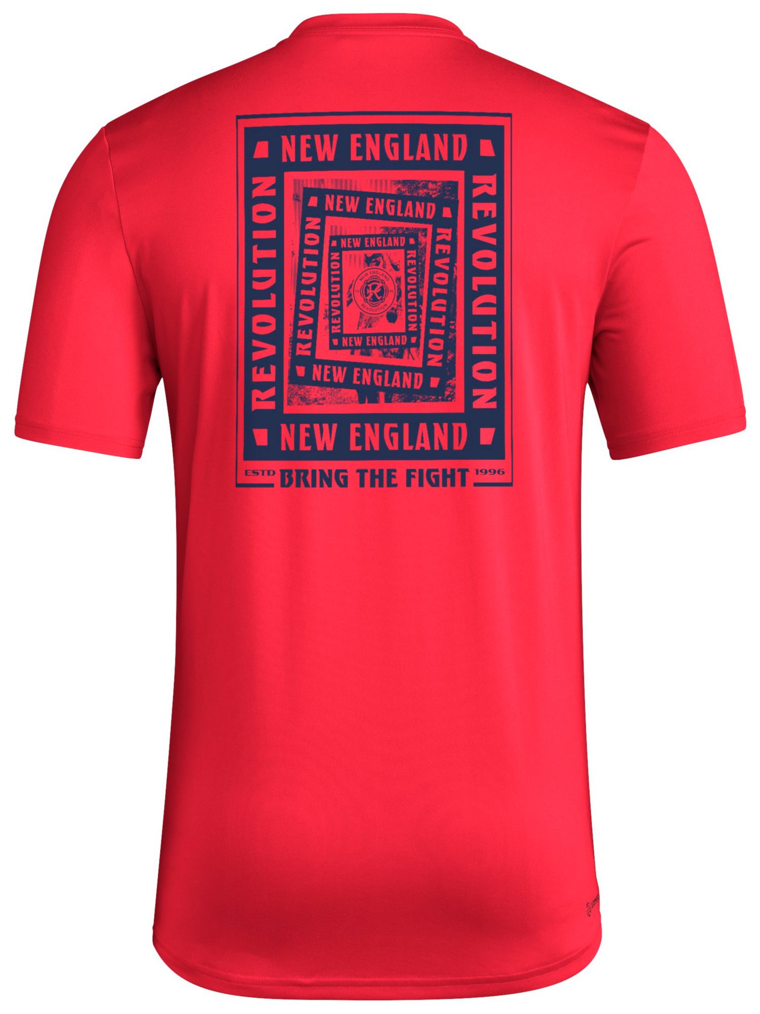 adidas Men's New England Revolution 2025 Red Local Warp T-Shirt product image