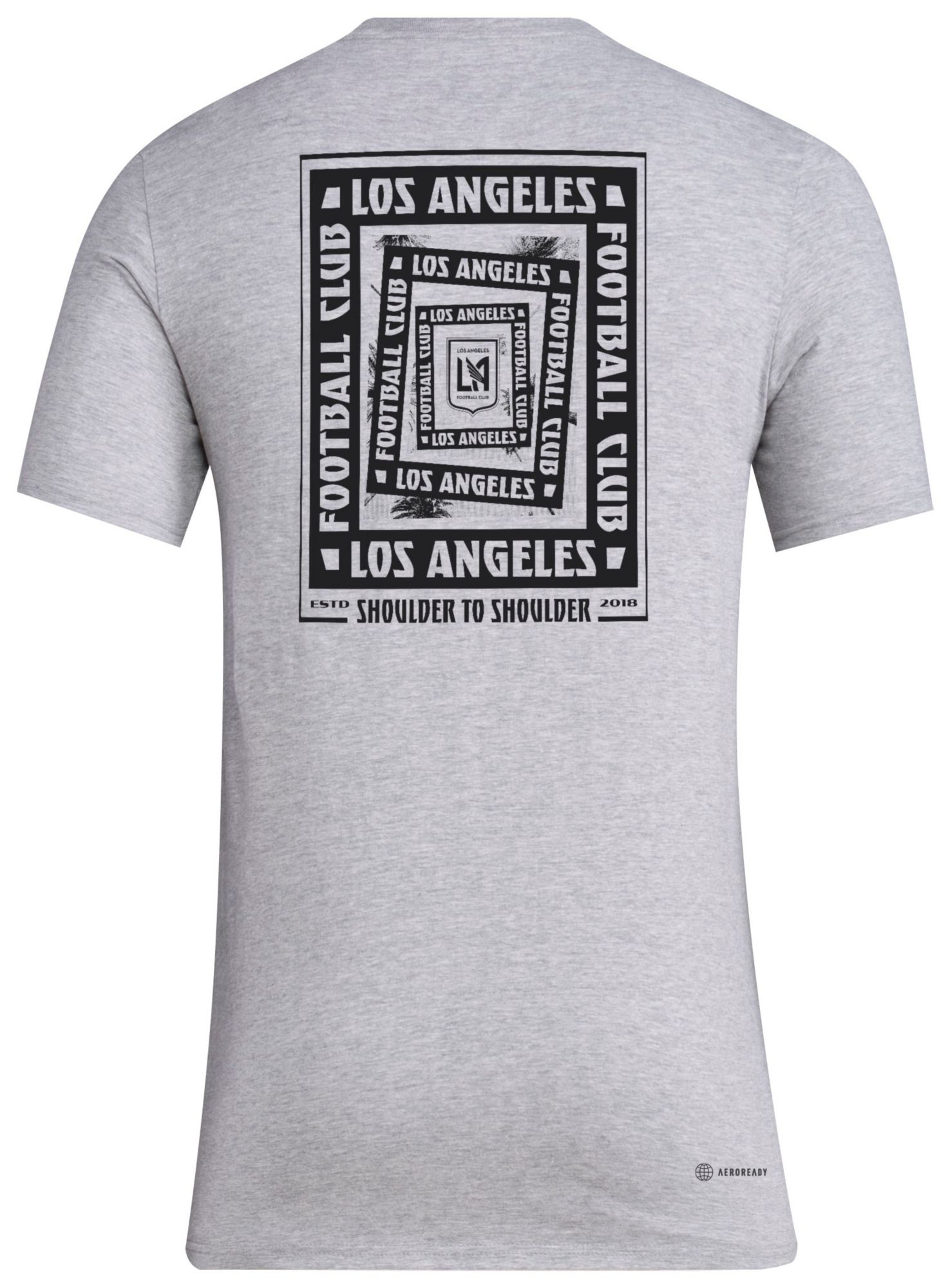 adidas Men's Los Angeles FC 2025 Grey Local Warp T-Shirt product image