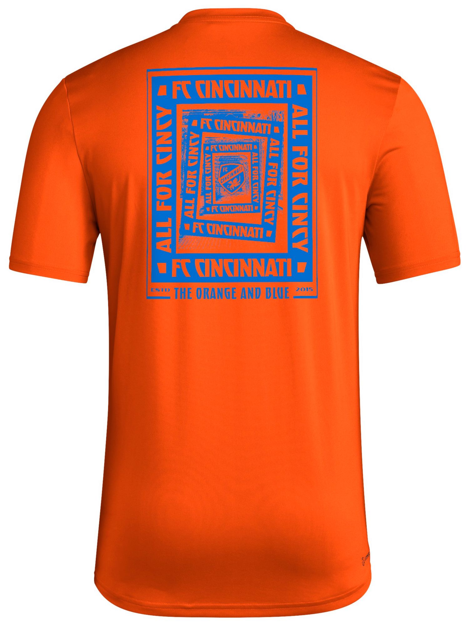 adidas Men's FC Cincinnati 2025 Orange Local Warp T-Shirt product image