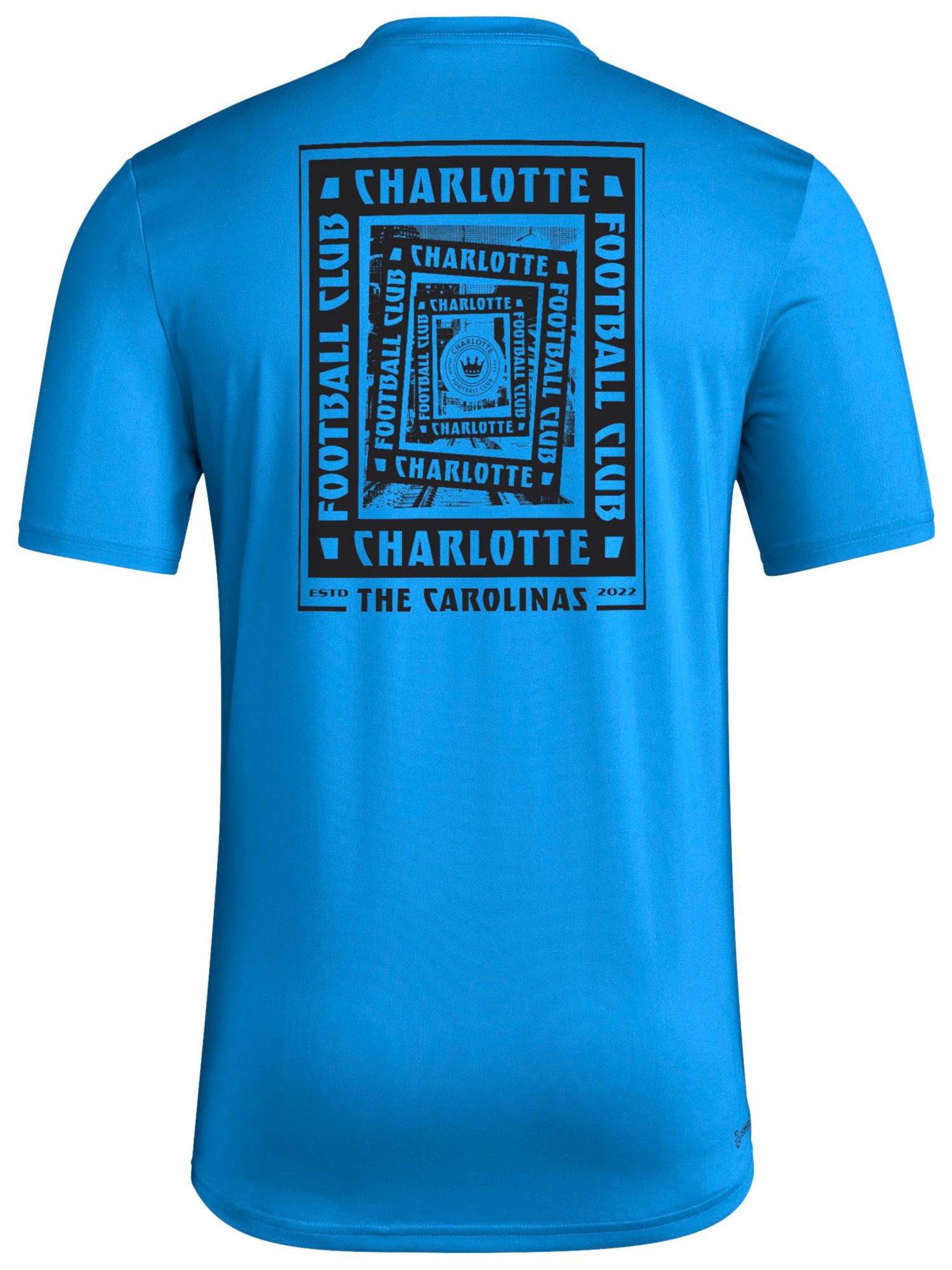 adidas Men's Charlotte FC 2025 Blue Local Warp T-Shirt product image