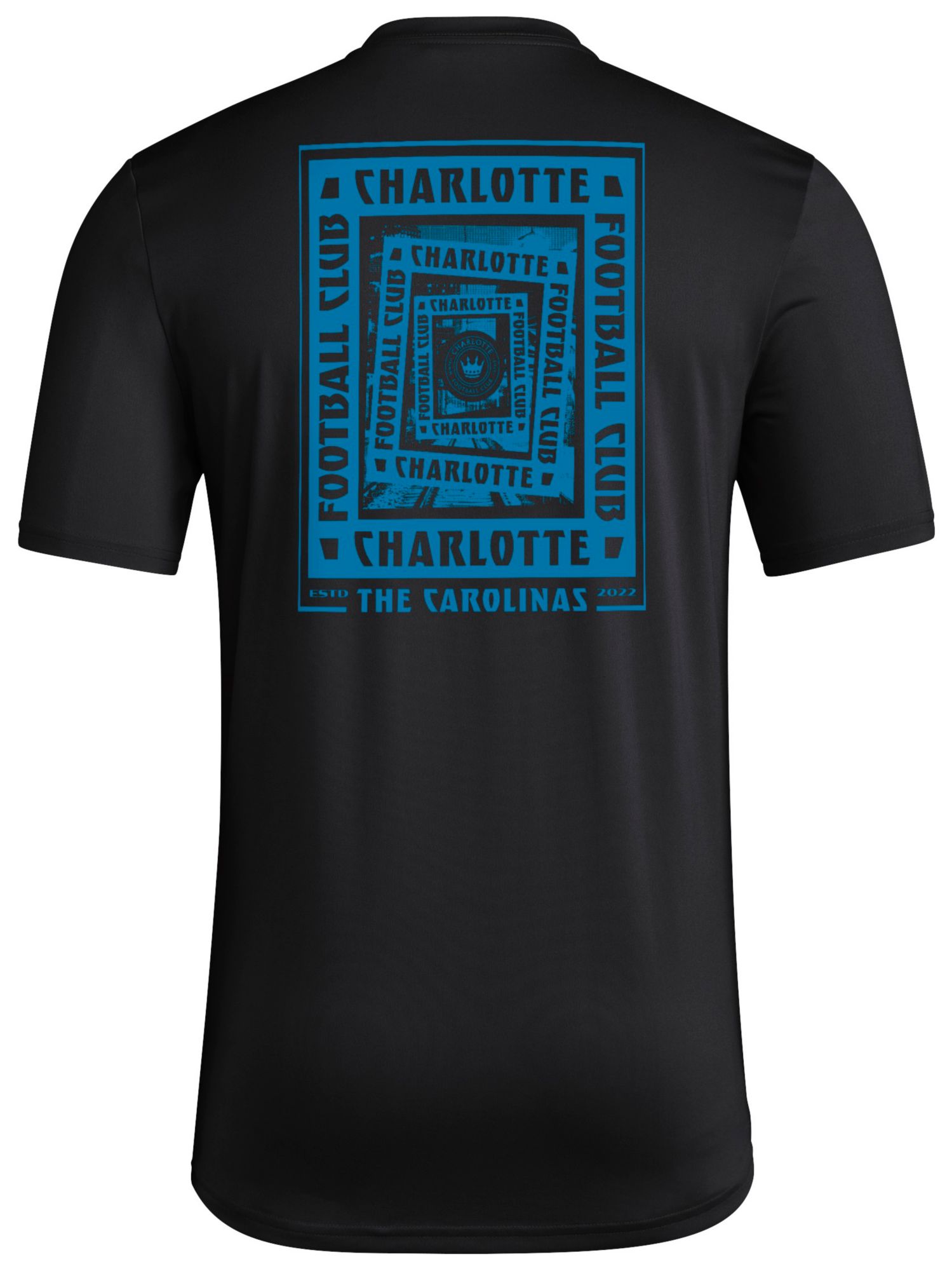 adidas Men's Charlotte FC 2025 Black Local Warp T-Shirt product image