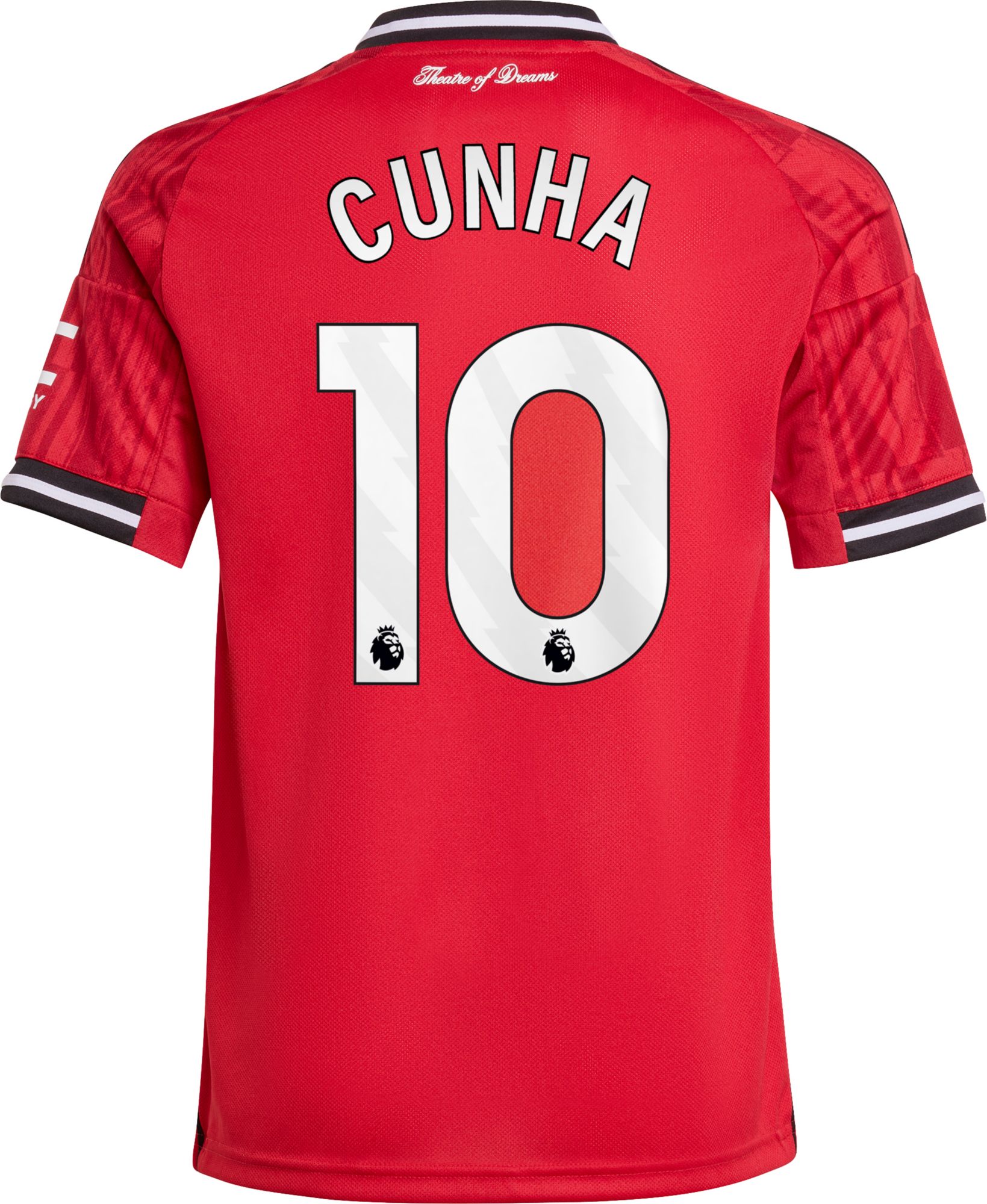 adidas Youth Manchester United Matheus Cunha #10 2025 Home Replica Jersey product image
