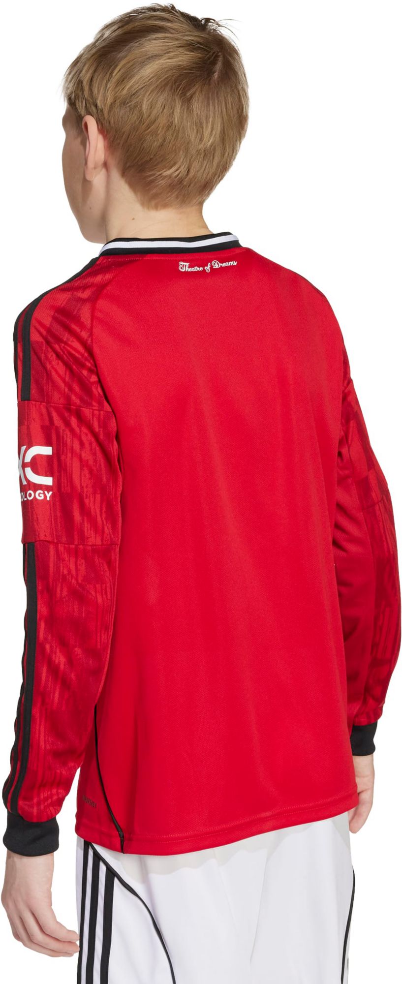 adidas Youth Manchester United 2025 Red Home Long Sleeve Replica Jersey product image