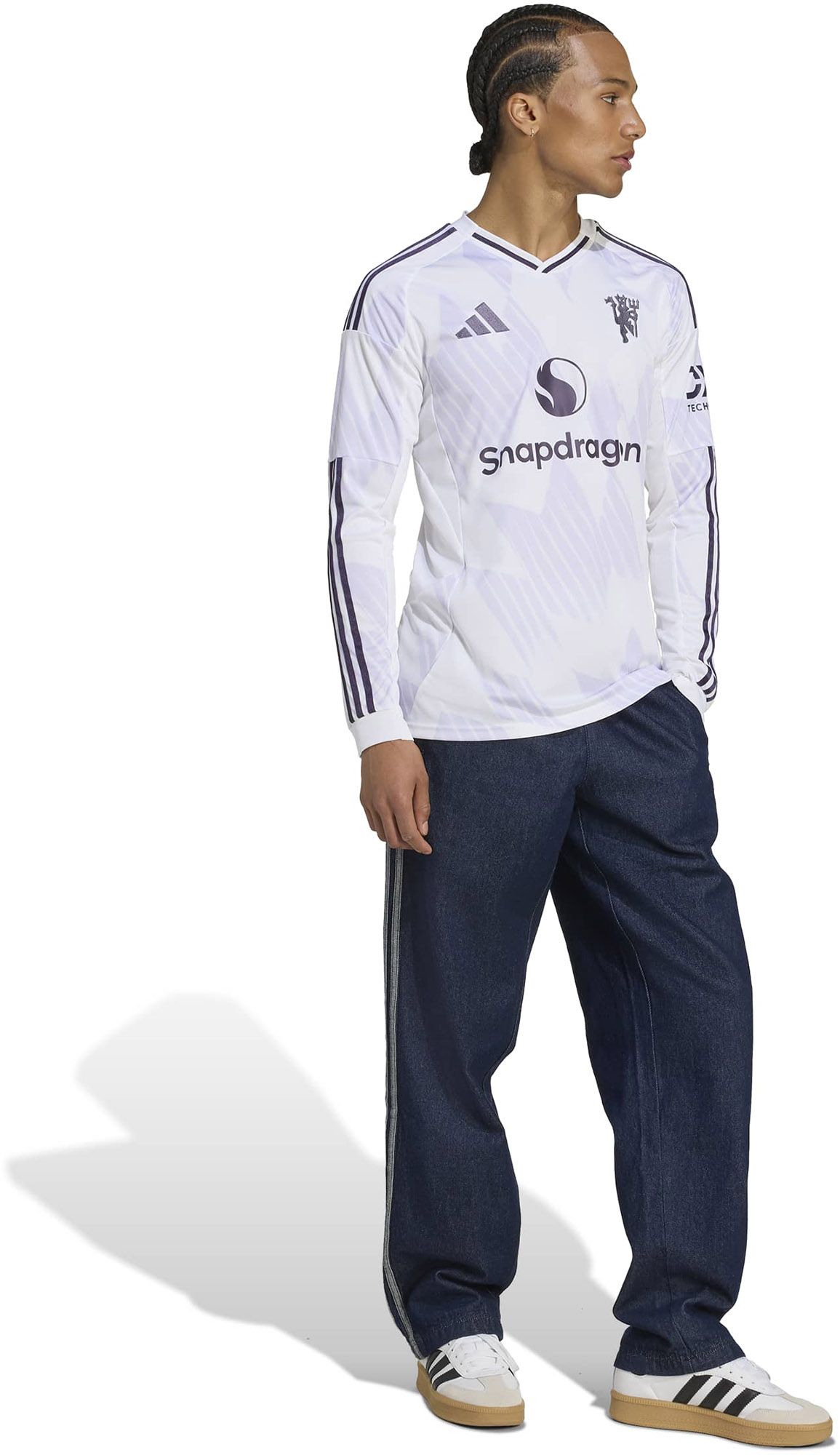 adidas Adult Manchester United 2025-26 White Away Replica Jersey product image