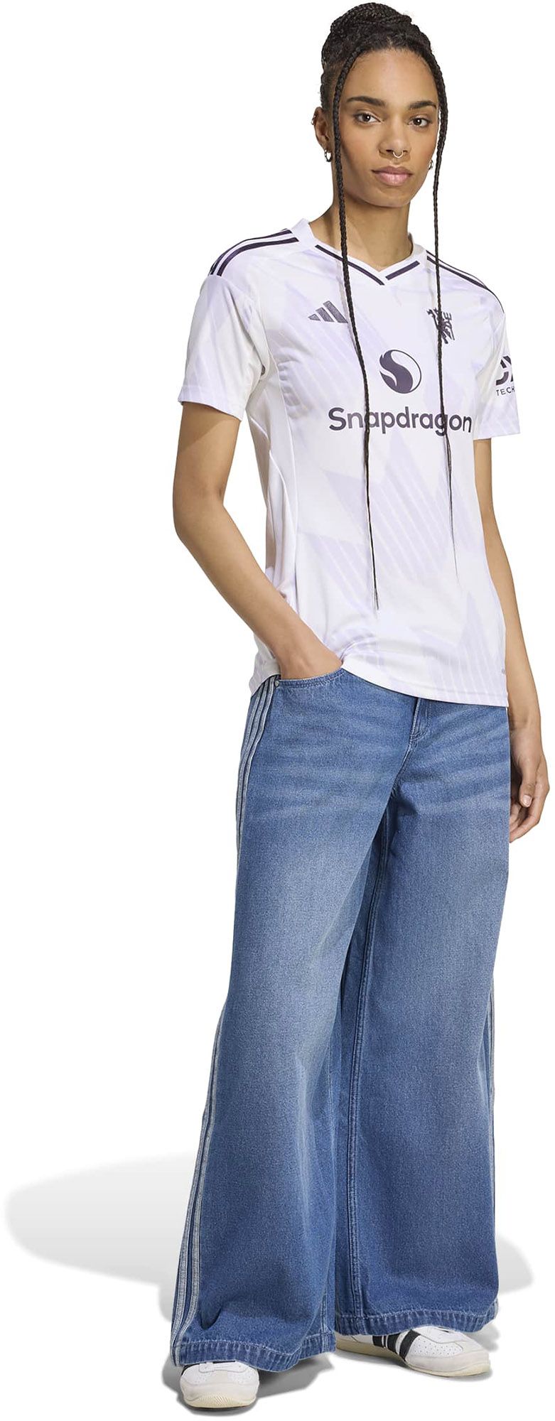 adidas Women's Manchester United 2025-26 White Away Replica Jersey product image