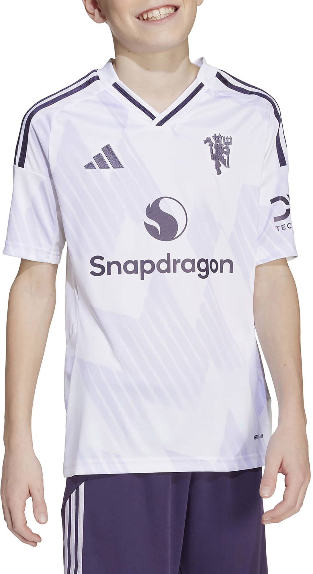 adidas Youth Manchester United 2025-26 White Away Replica Jersey product image