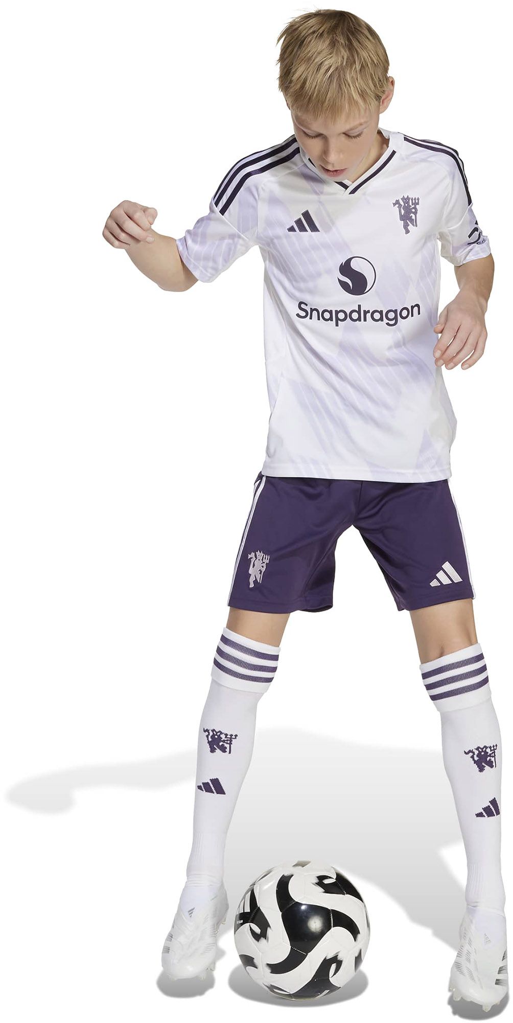 adidas Youth Manchester United 2025-26 White Away Replica Jersey product image