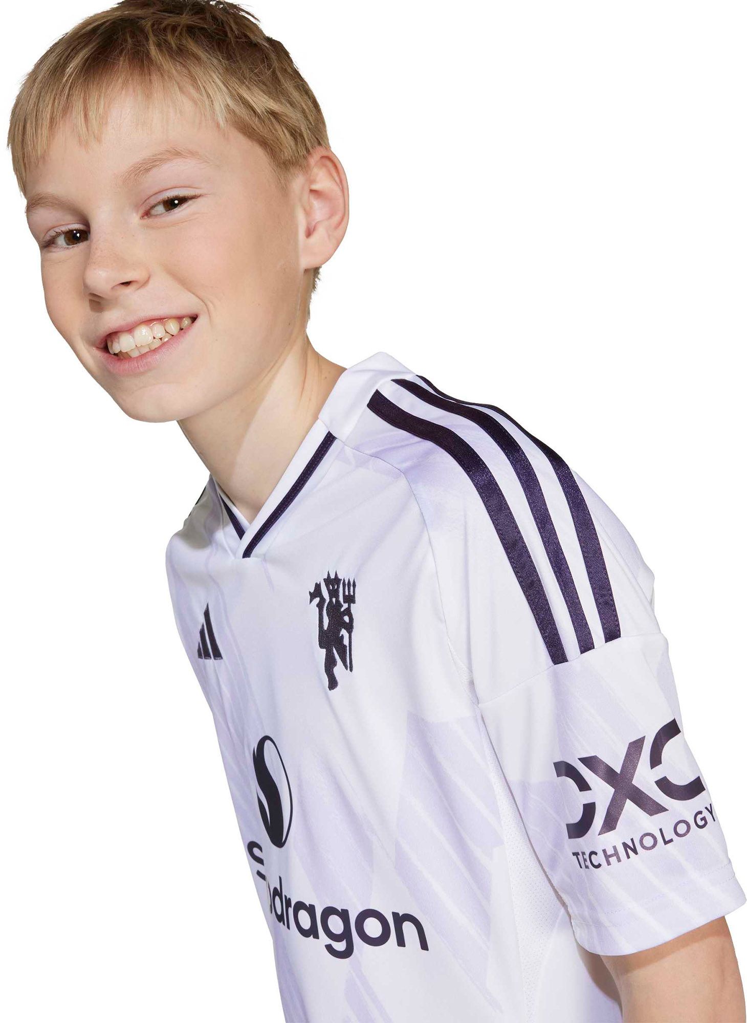 adidas Youth Manchester United 2025-26 White Away Replica Jersey product image