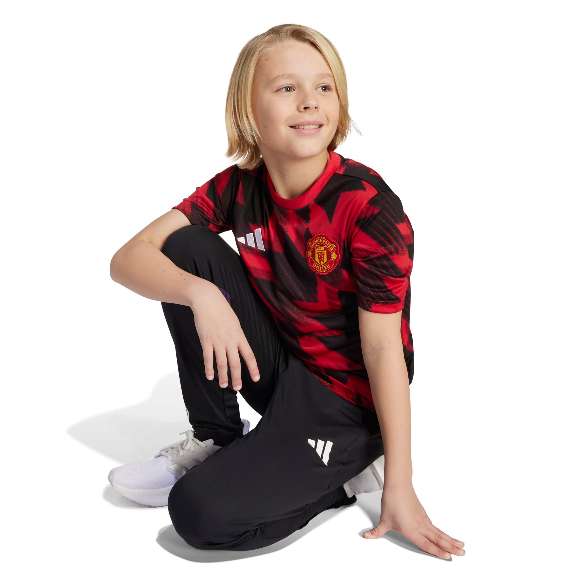adidas Youth Manchester Untied 2025-26 Red Home Prematch Jersey product image
