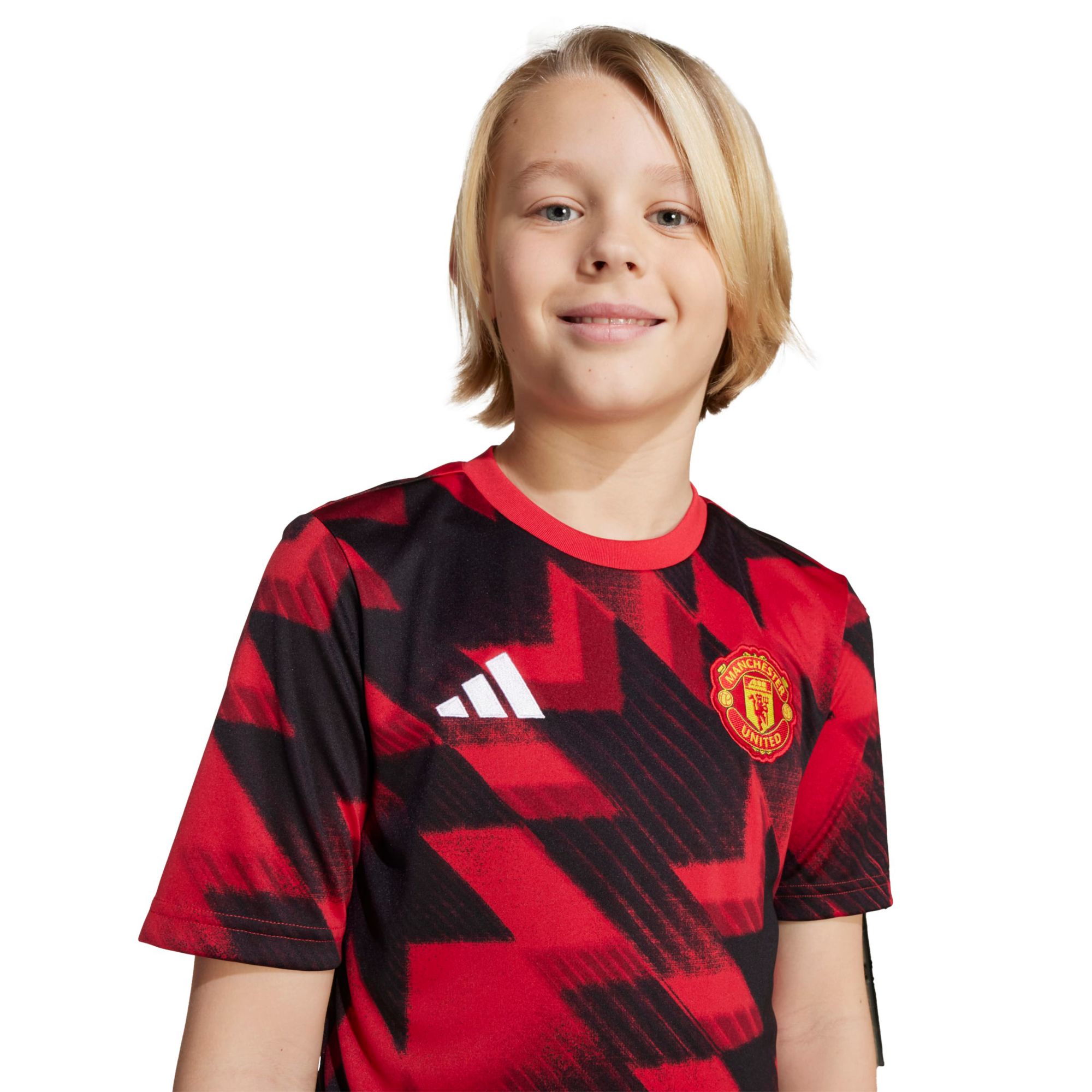 adidas Youth Manchester Untied 2025-26 Red Home Prematch Jersey product image
