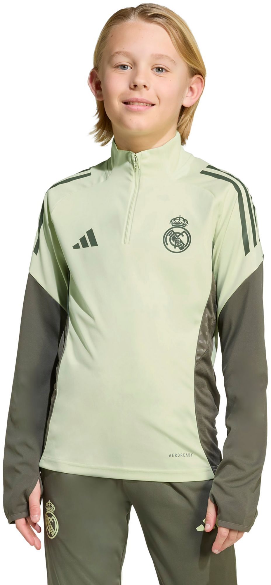 adidas Youth Real Madrid 2025 Green Full-Zip Training Jacket product image