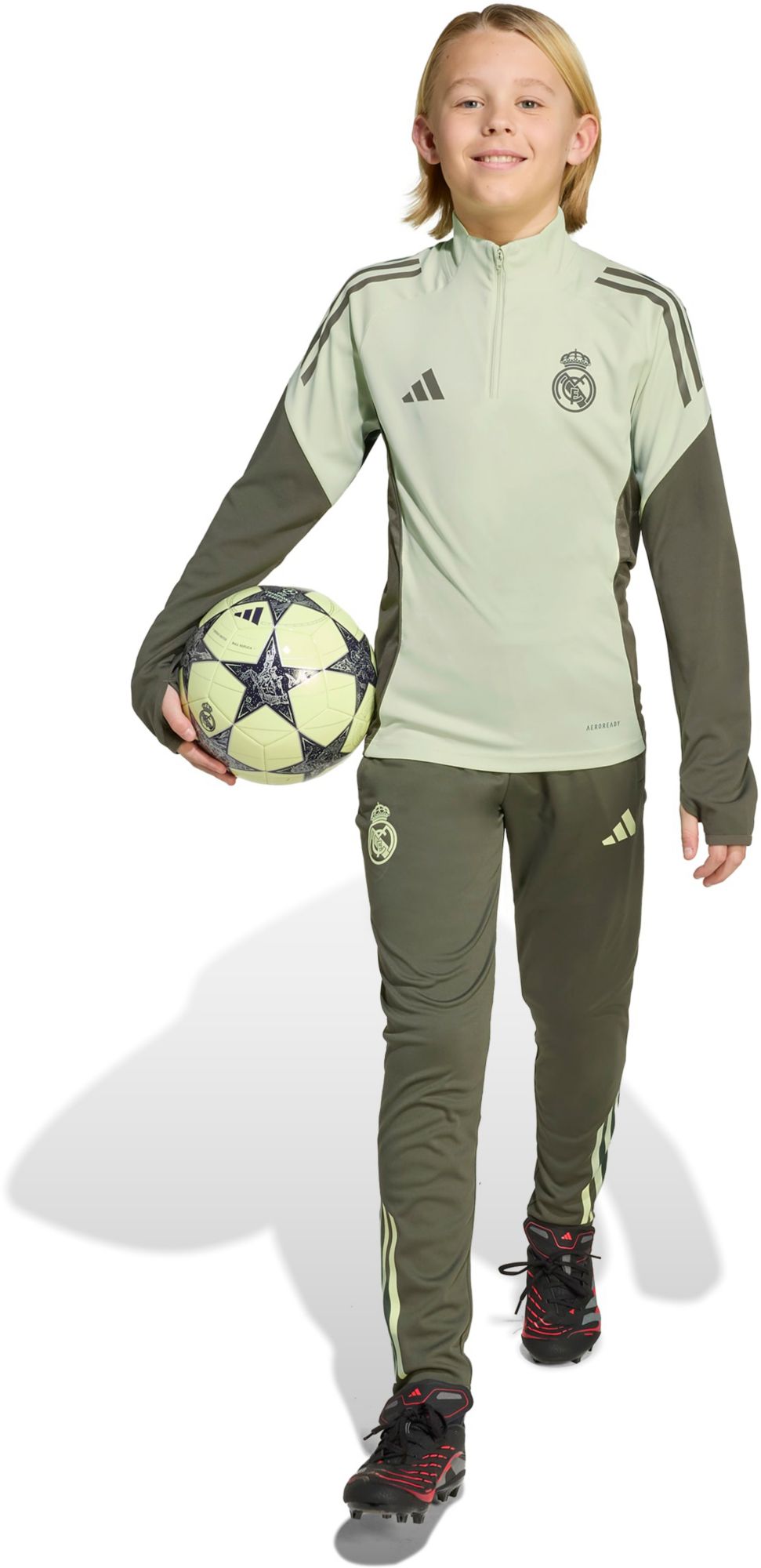 adidas Youth Real Madrid 2025 Green Full-Zip Training Jacket product image