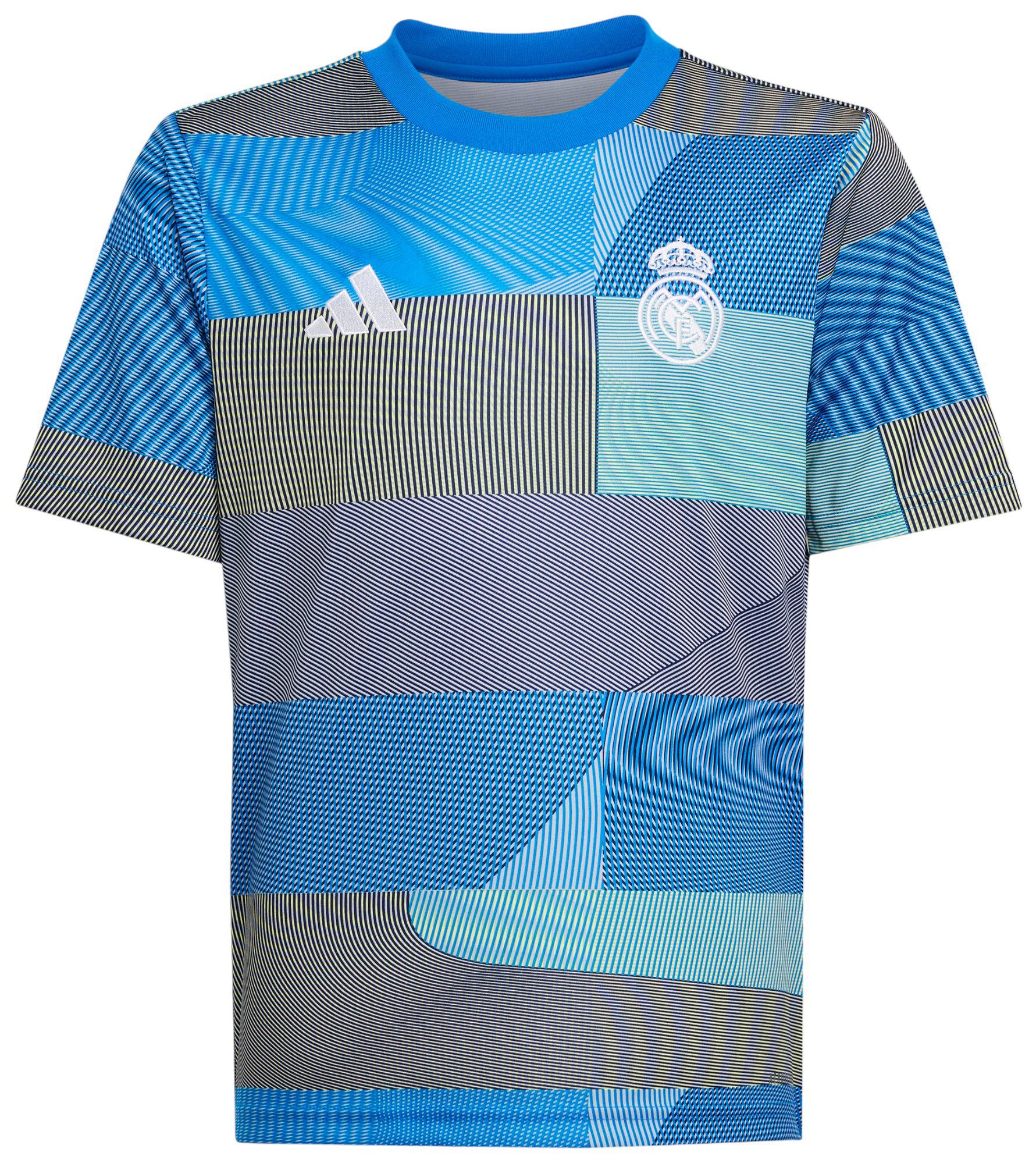 adidas Youth Real Madrid 2025 Blue Home Prematch Jersey product image