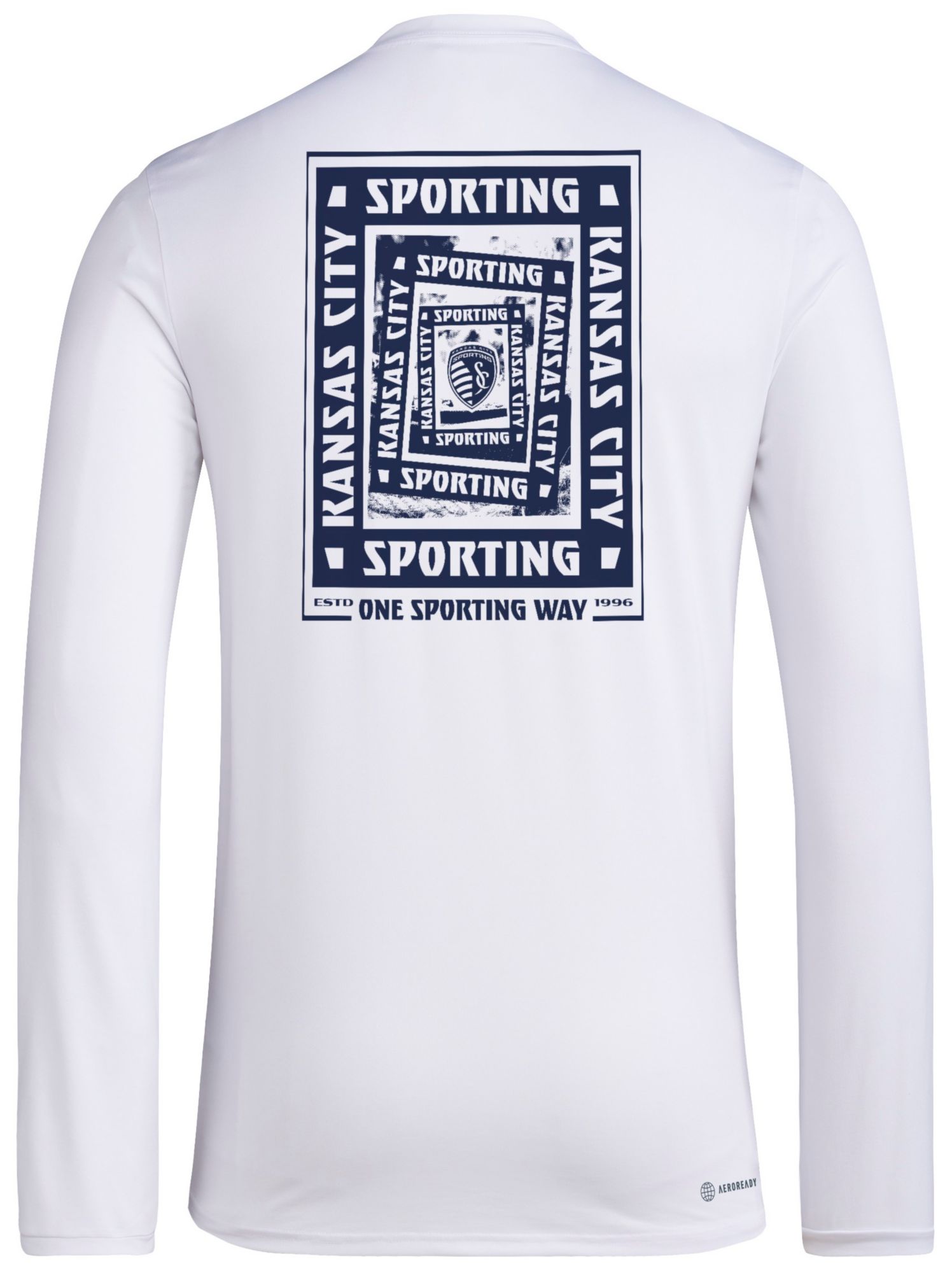 adidas Men's Sporting Kansas City 2025 White Local Warp Long Sleeve T-Shirt product image