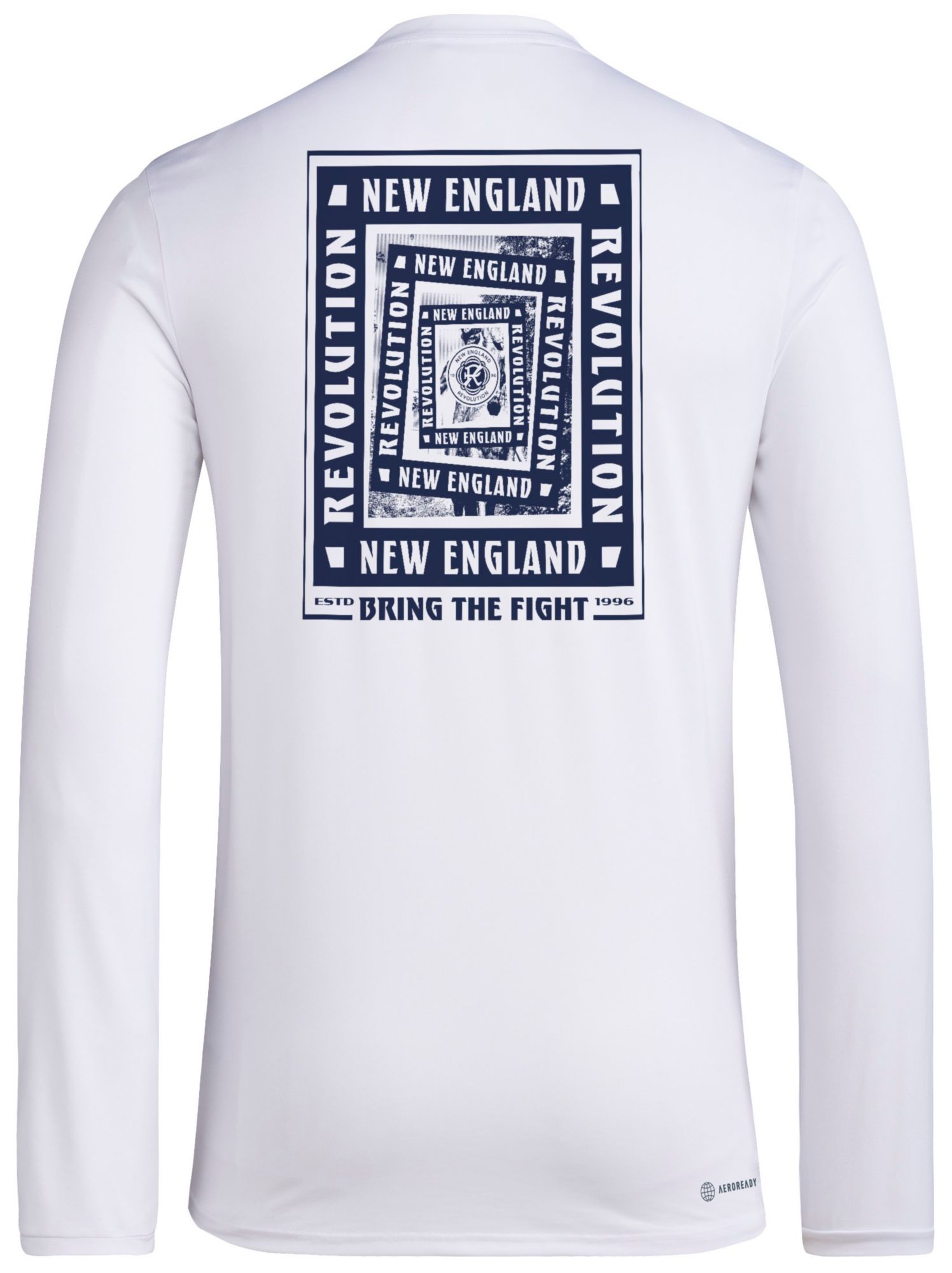 adidas Men's New England Revolution 2025 White Local Warp Long Sleeve T-Shirt product image