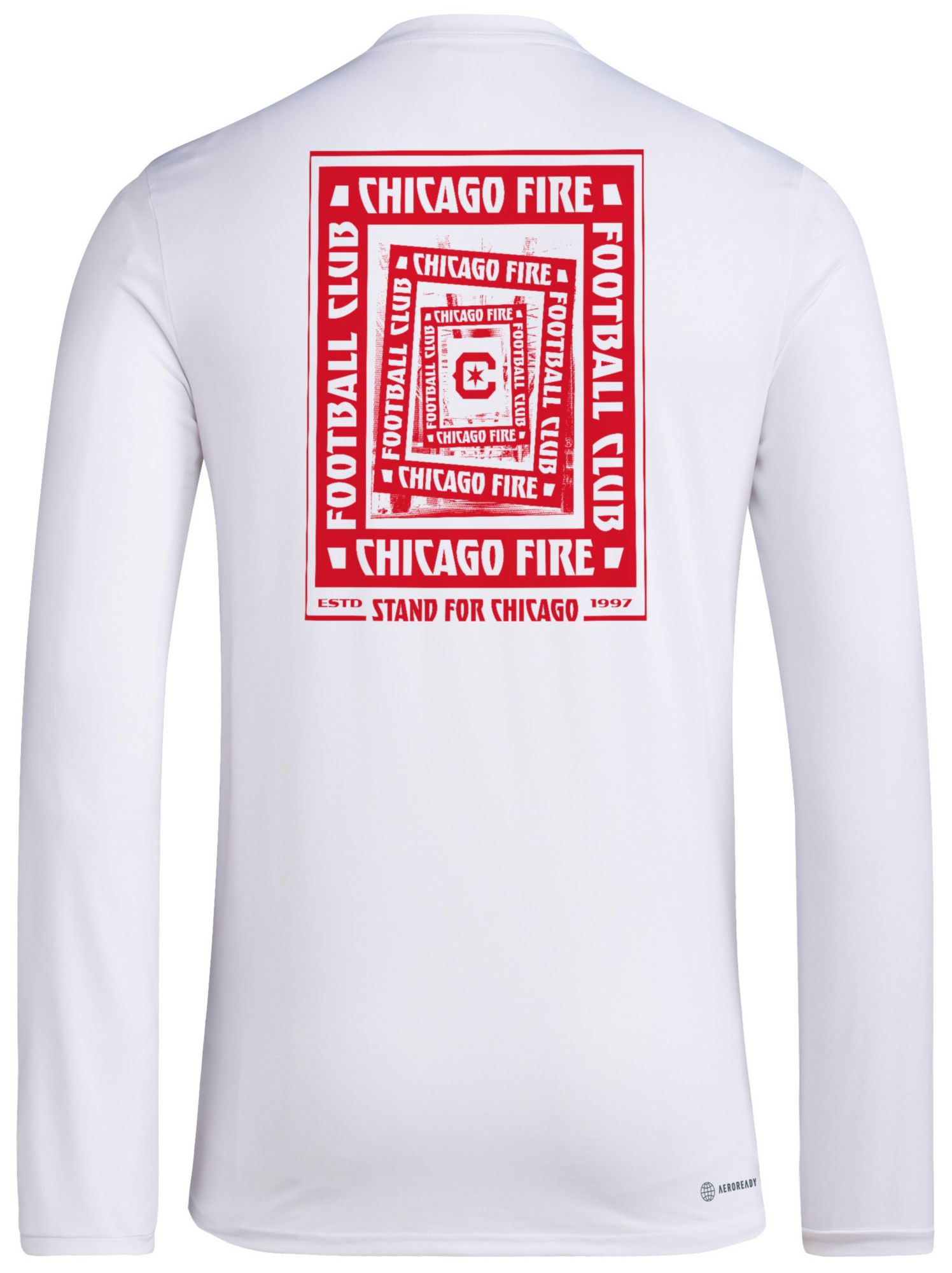 adidas Men's Chicago Fire 2025 White Local Warp Long Sleeve T-Shirt product image