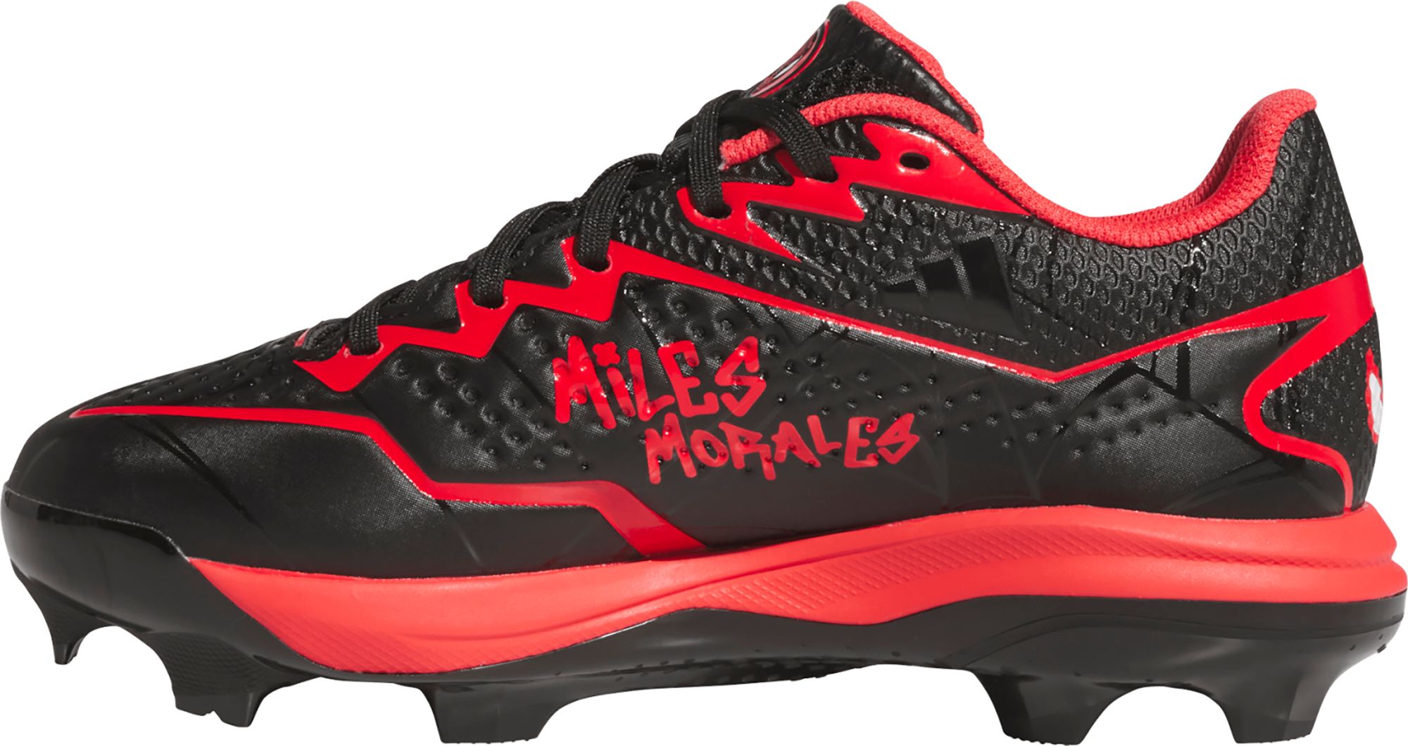 adidas Kids' Marvel adizero Electric 2.0 Miles Morales TPU Baseball Cleats product image