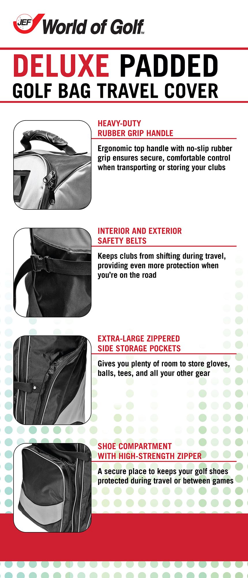 JEF World of Golf Deluxe Travel Cover product image