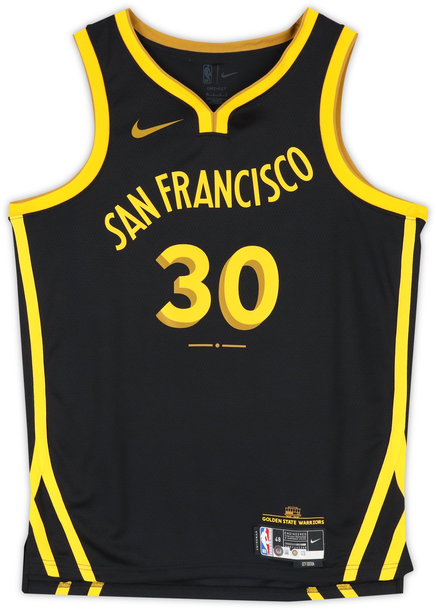 Framed NBA Golden State Warriors Stephen Curry #30 Authentic Autographed Jersey (Framed under glass, double-matted $250 value) product image