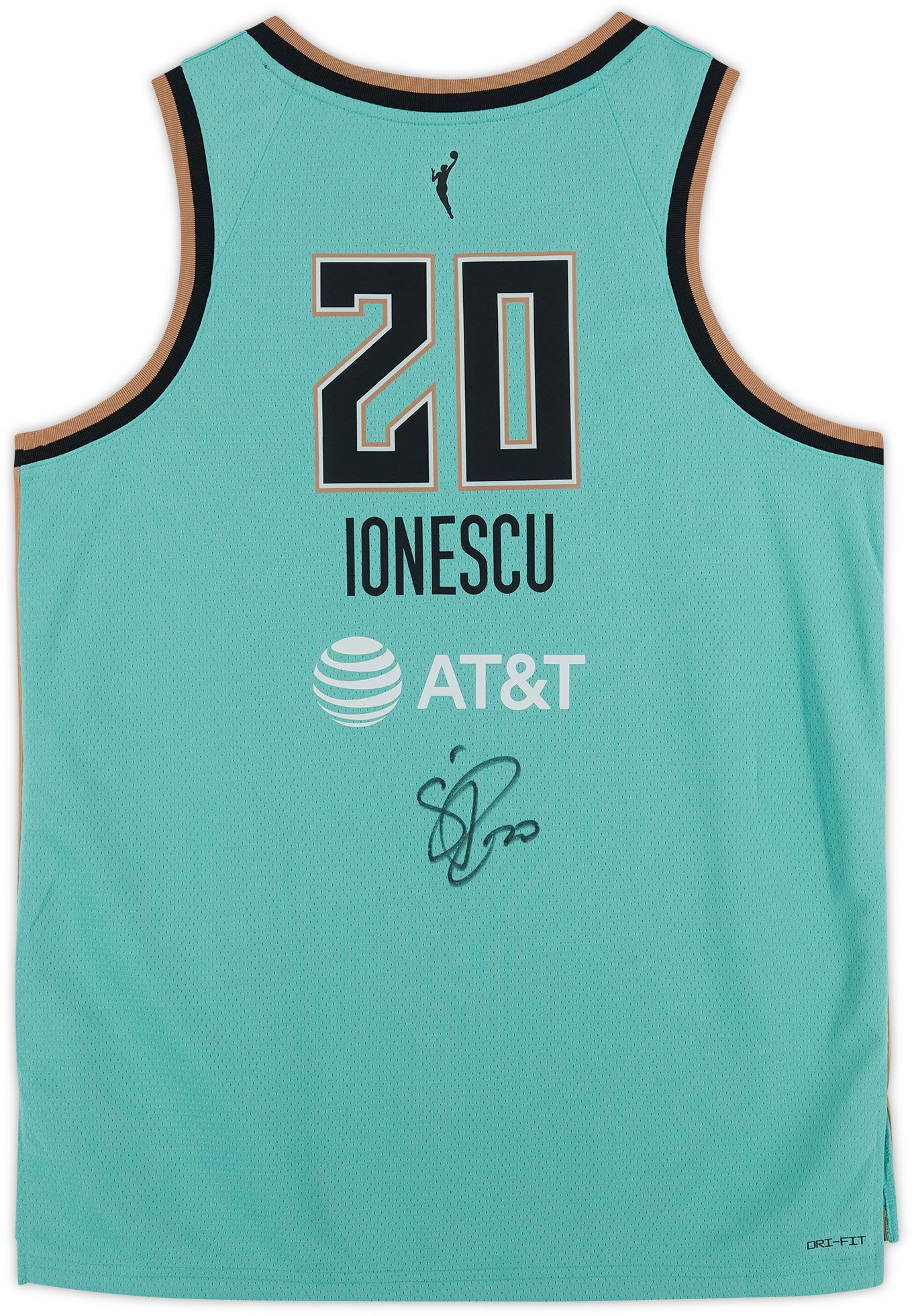 Framed WNBA New York Liberty Sabrina Ionescu #20 Authentic Autographed Jersey (Framed under glass, double-matted $250 value) product image