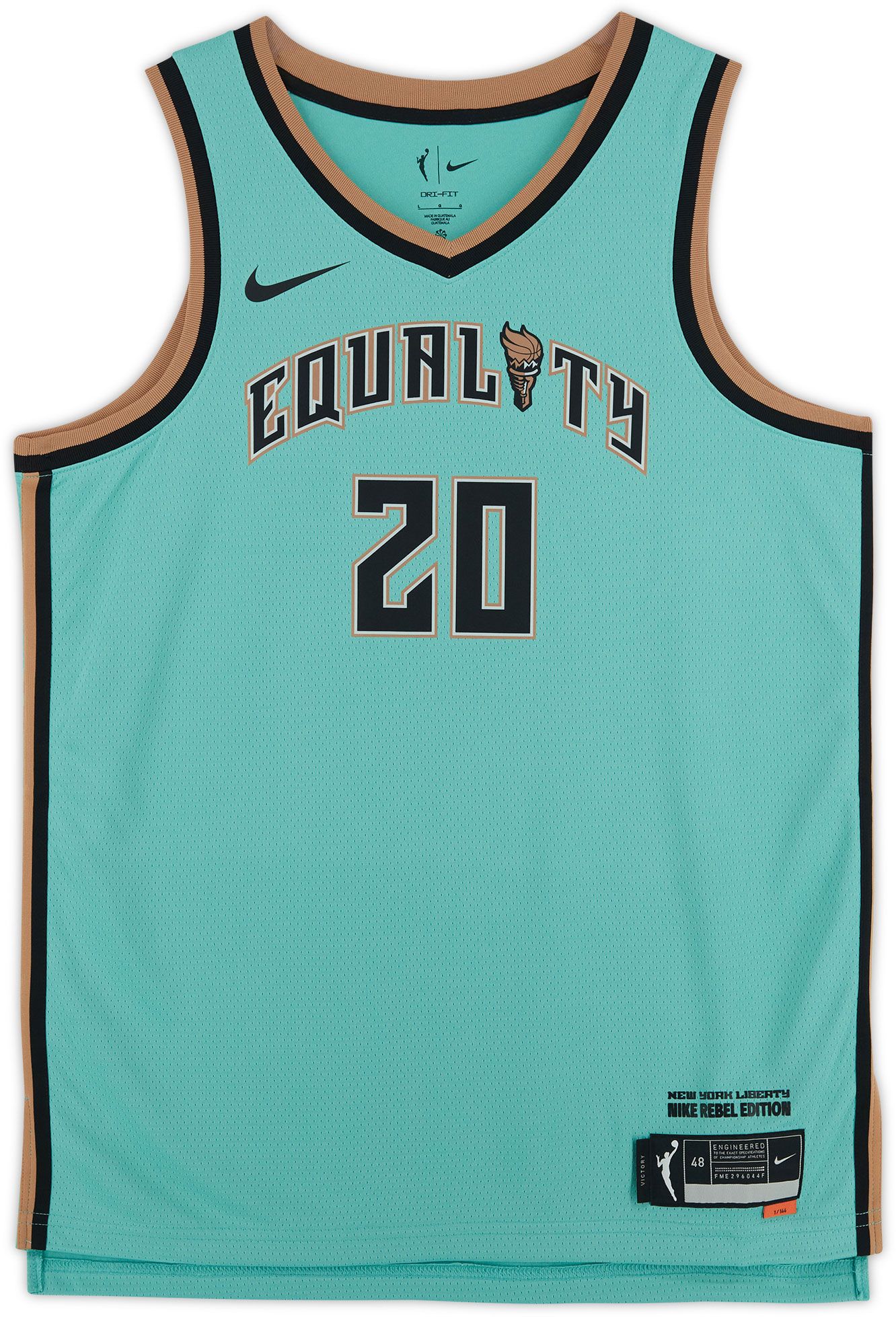 Framed WNBA New York Liberty Sabrina Ionescu #20 Authentic Autographed Jersey (Framed under glass, double-matted $250 value) product image