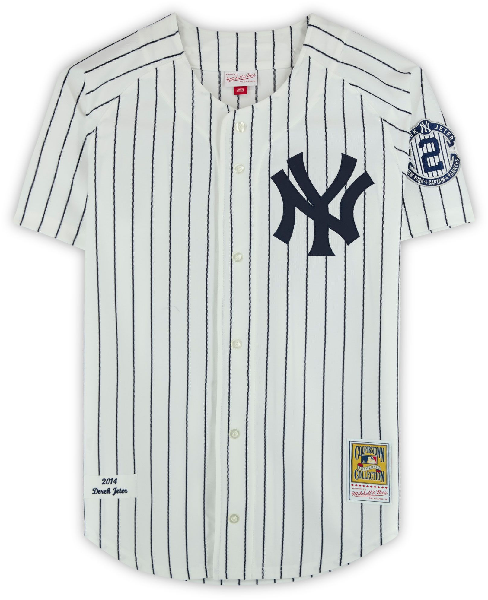 Framed MLB New York Yankees Derek Jeter #2 Authentic Autographed Jersey (Framed under glass, double-matted $250 value) product image