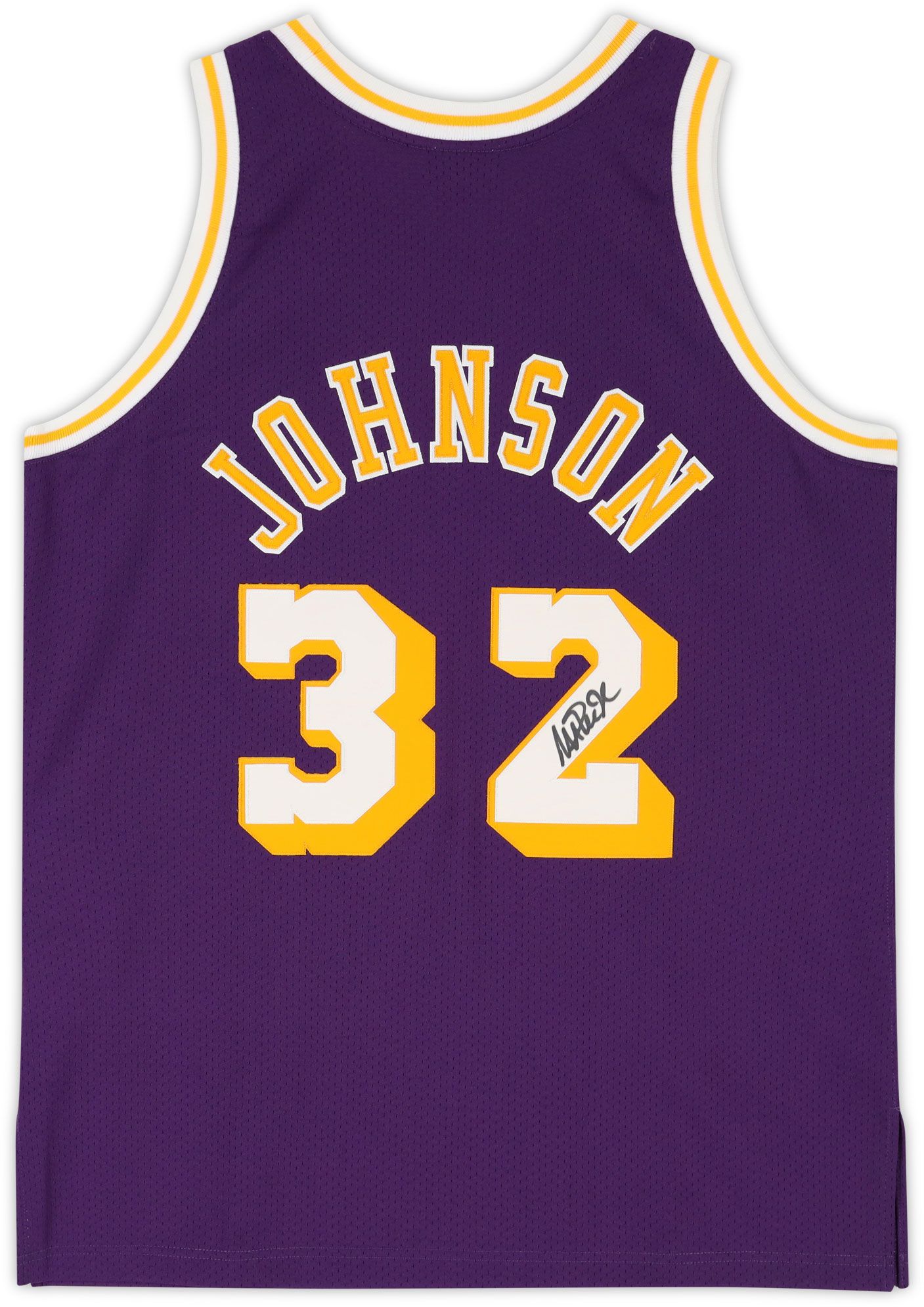 Framed NBA Los Angeles Lakers Magic Johnson #32 Authentic Autographed Jersey (Framed under glass, double-matted $250 value) product image