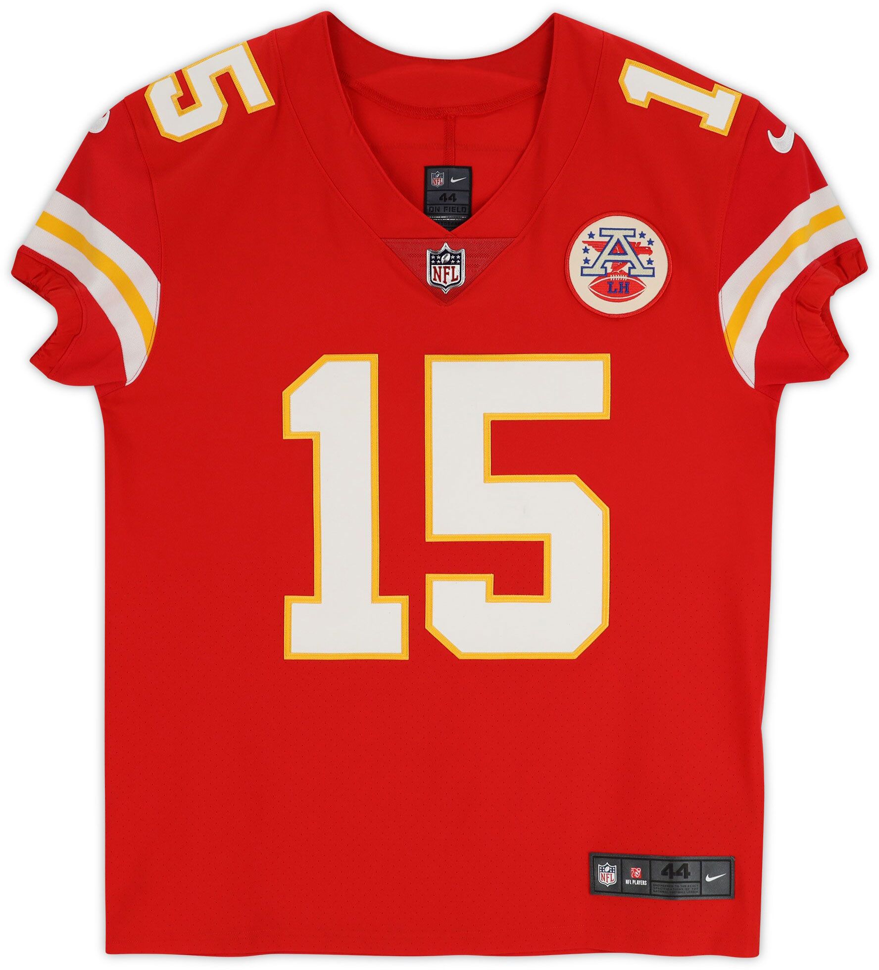 Framed NFL Kansas City Chiefs Patrick Mahomes #15 Authentic Autographed Jersey (Framed under glass, double-matted $250 value) product image