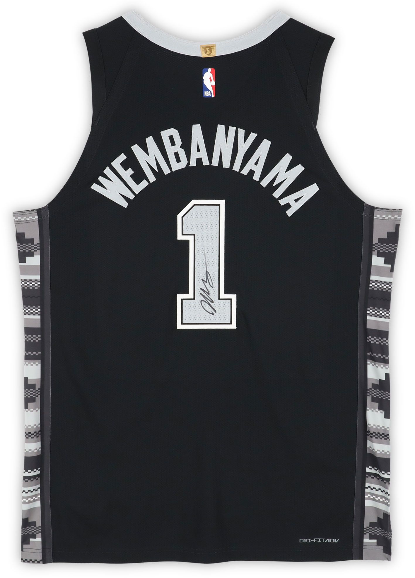 Framed NBA San Antonio Spurs Victor Wembanyama #1 Authentic Autographed Jersey (Framed under glass, double-matted $250 value) product image