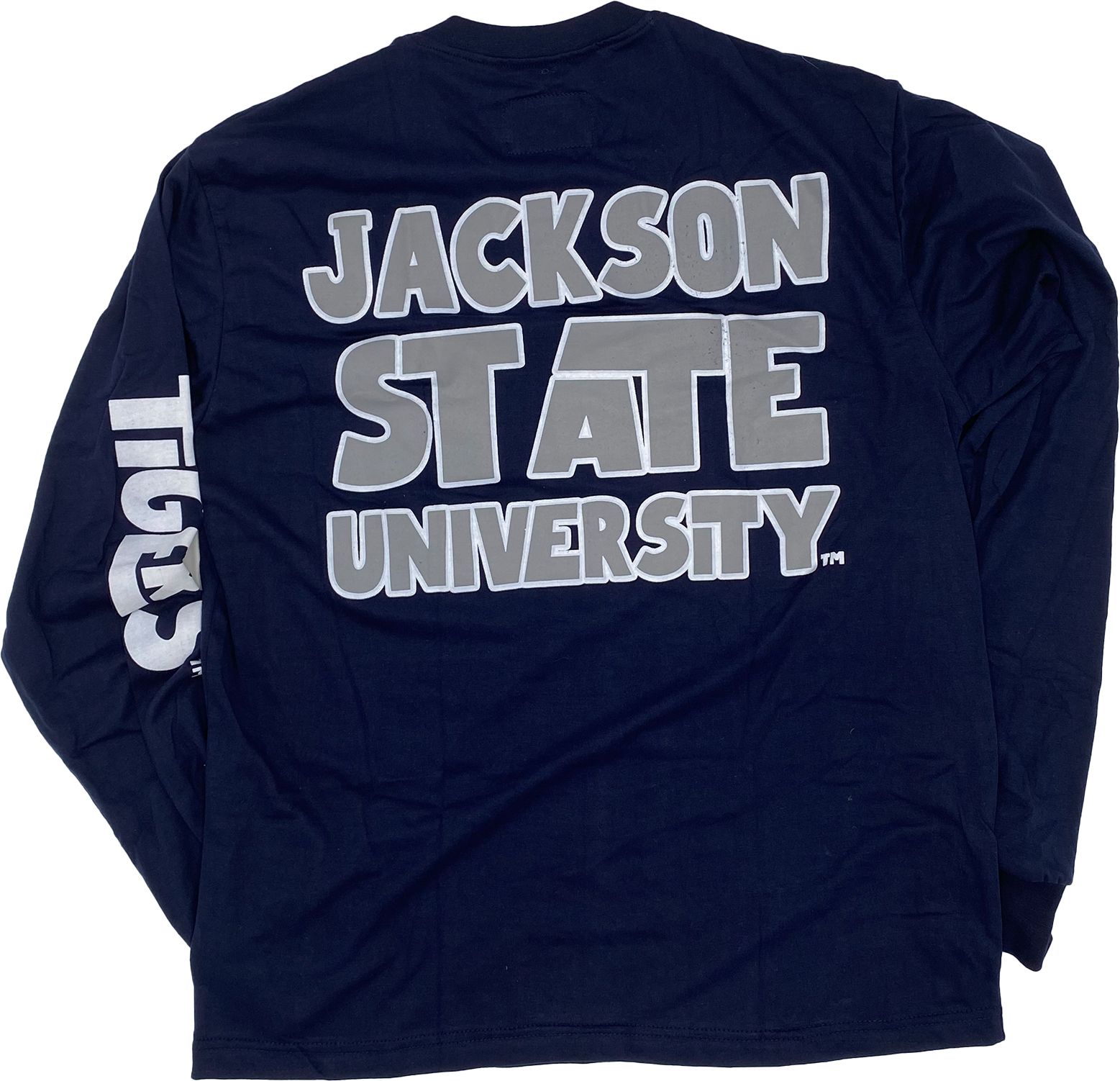 Tones of Melanin Jackson State Tigers Navy Blue Concert Long Sleeve T-Shirt