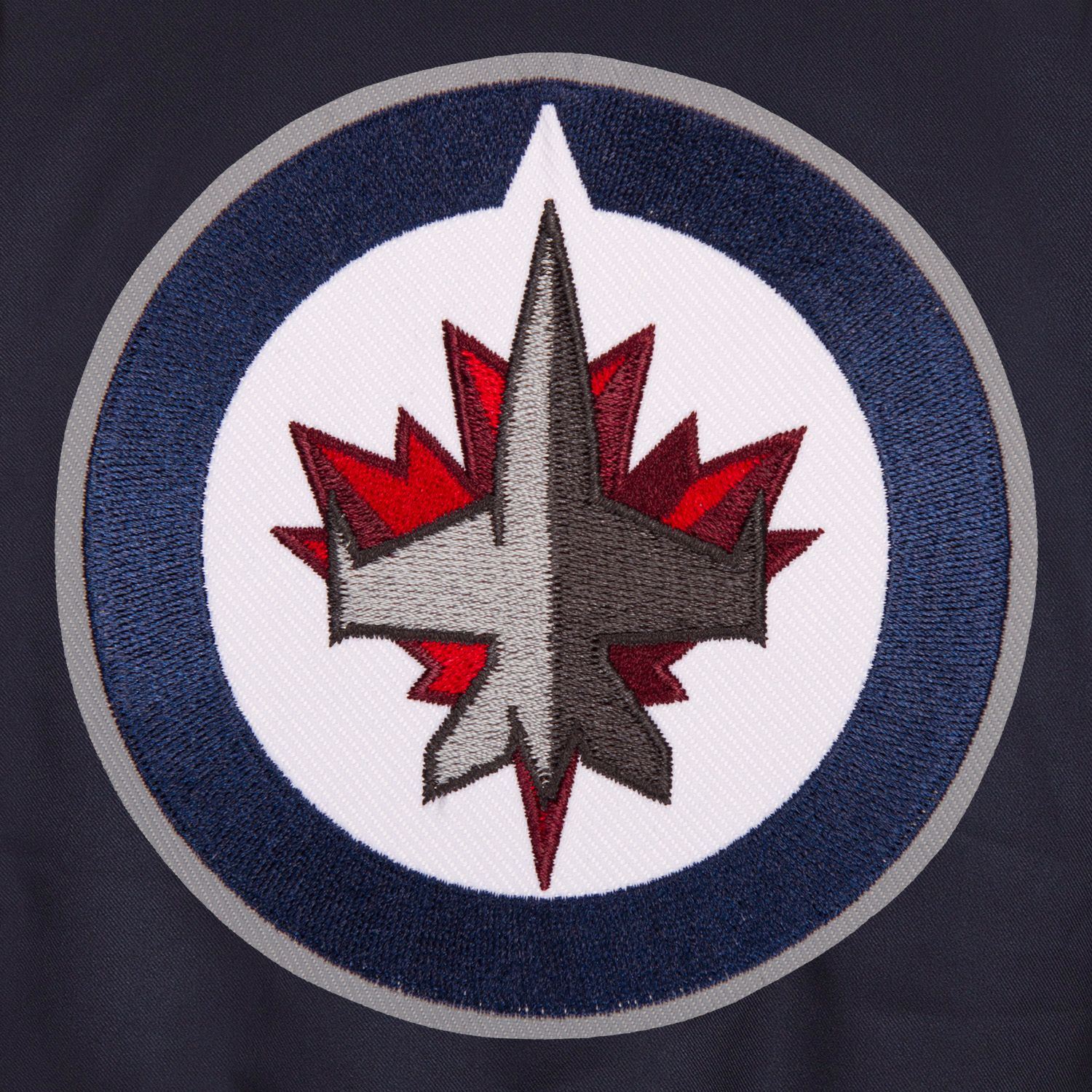 JH Design Winnipeg Jets Navy Polyester Twill Jacket