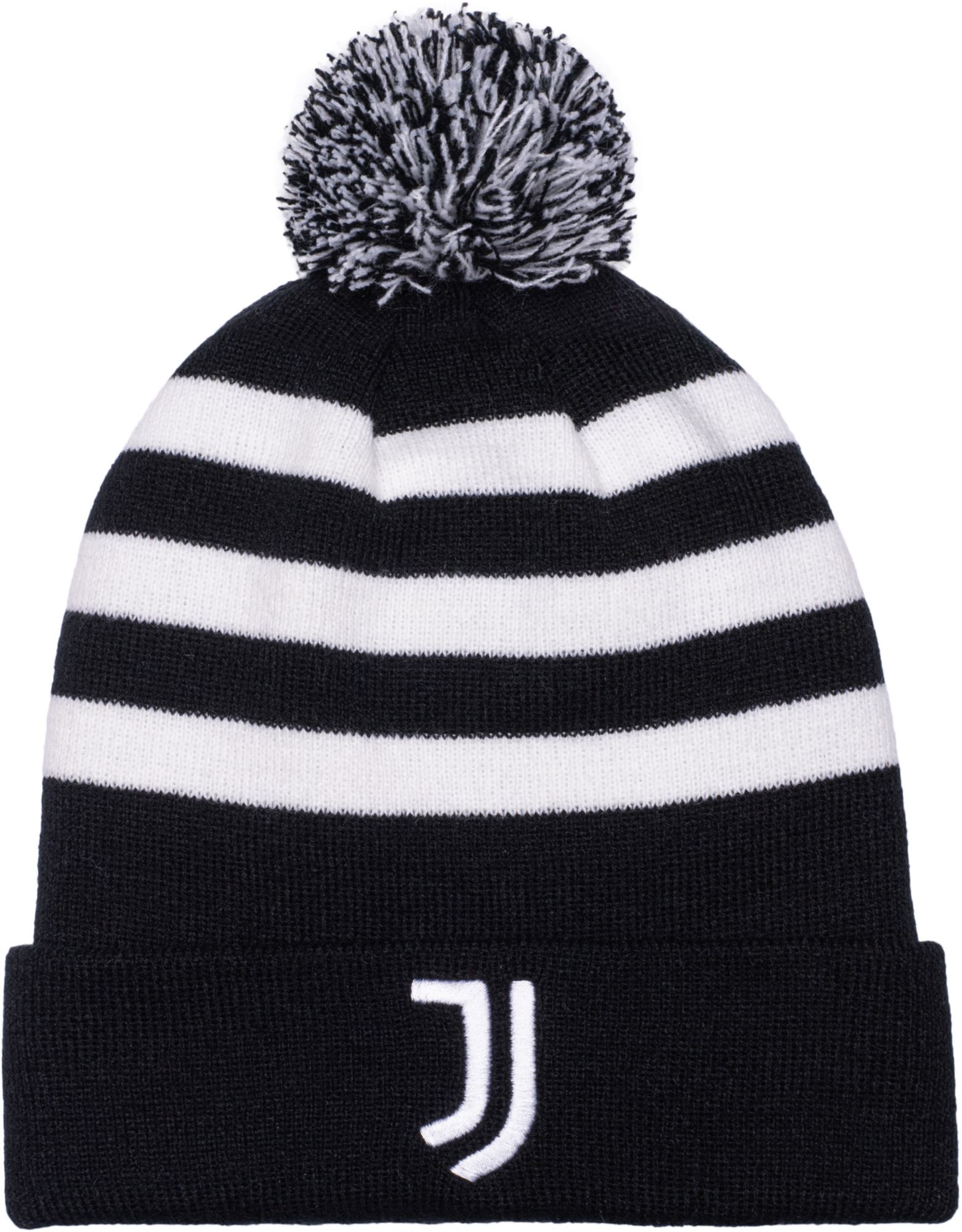 Fan Ink Adult Juventus 2023 Aspen Black Pom Knit Beanie