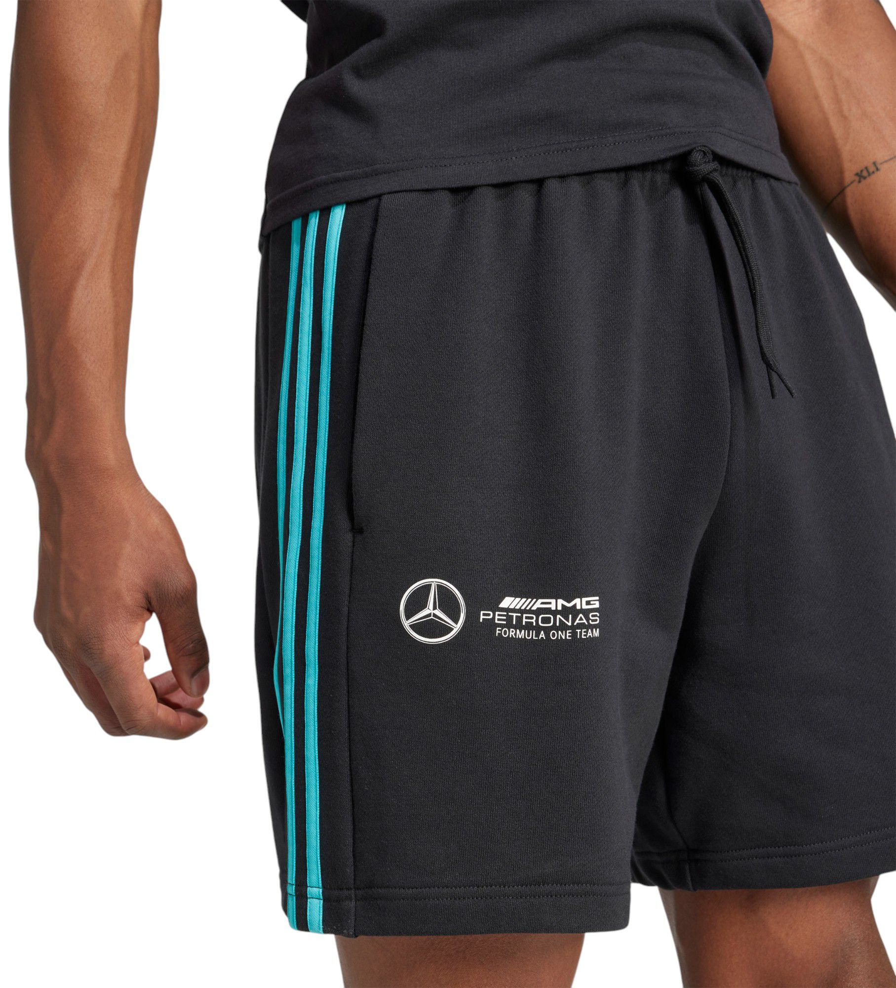 adidas Men's Mercedes Formula 1 DNA Black Shorts product image