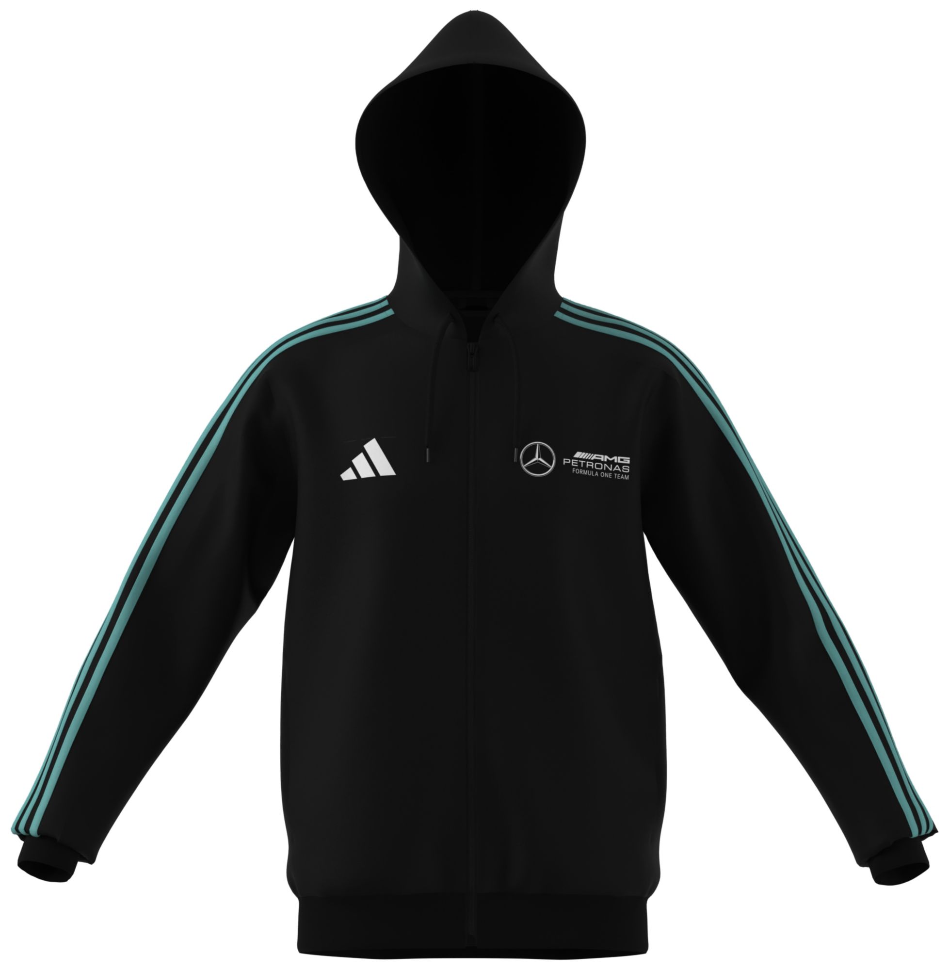 adidas Men's Mercedes F1 Black DNA Full-Zip Hoodie | Dick's