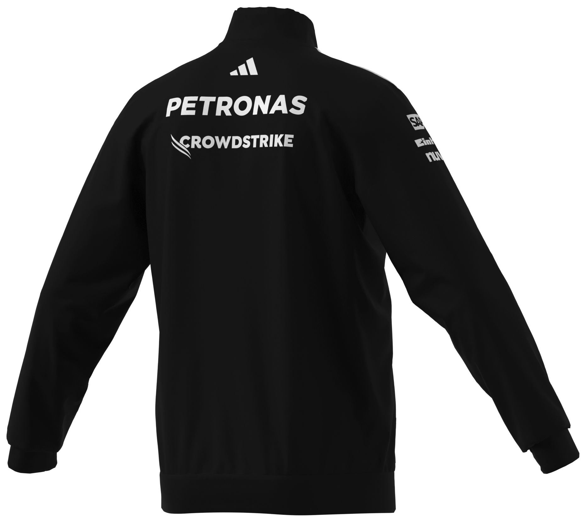 adidas Men's Mercedes F1 Black Team Quarter-Zip Shirt product image