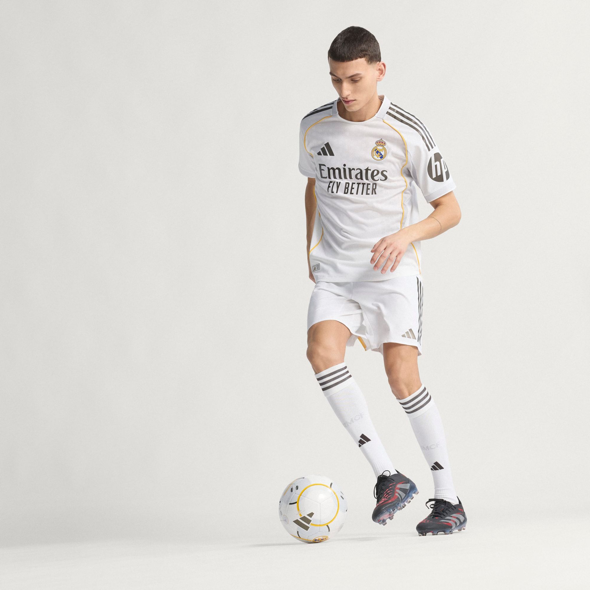 adidas Men's Real Madrid 2025 White Home Authentic Jersey product image