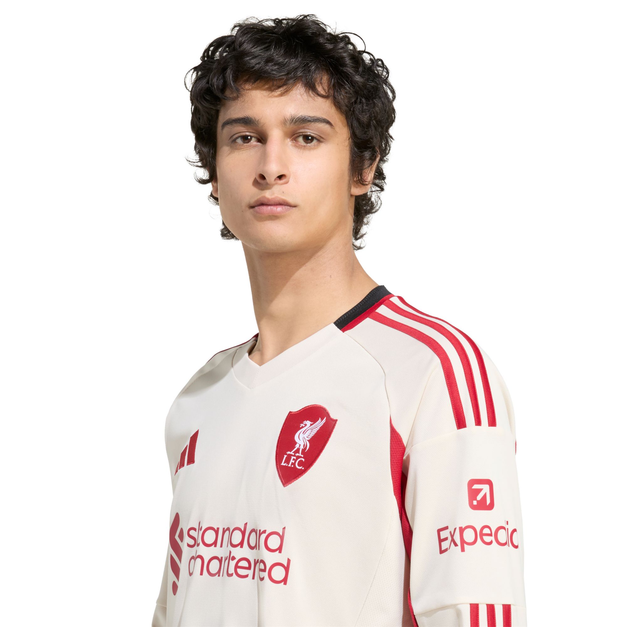 adidas Men's 2025 Liverpool White Away Replica Jersey product image
